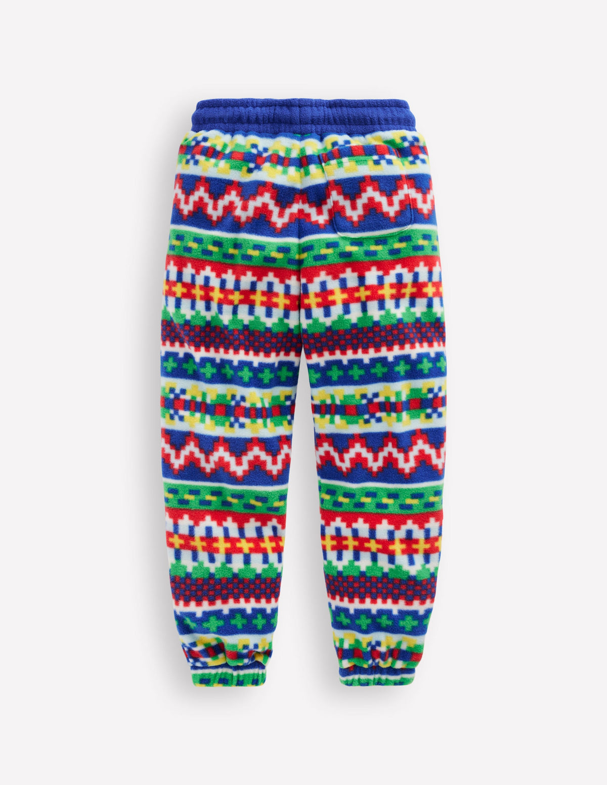 Gemütliche Jogginghose mit geometrischem Muster-Bunt Jacquard-2
