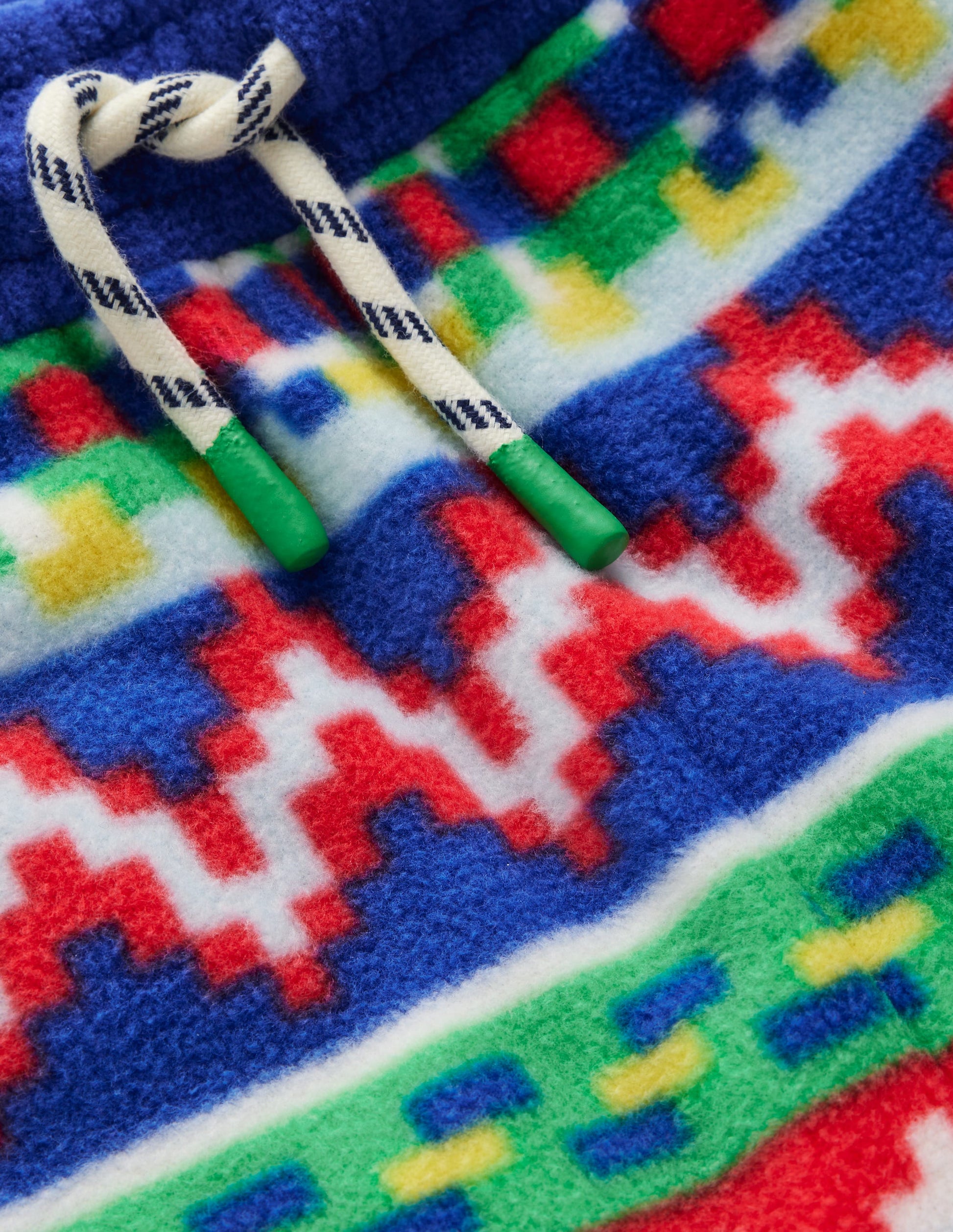 Gemütliche Jogginghose mit geometrischem Muster-Bunt Jacquard-3