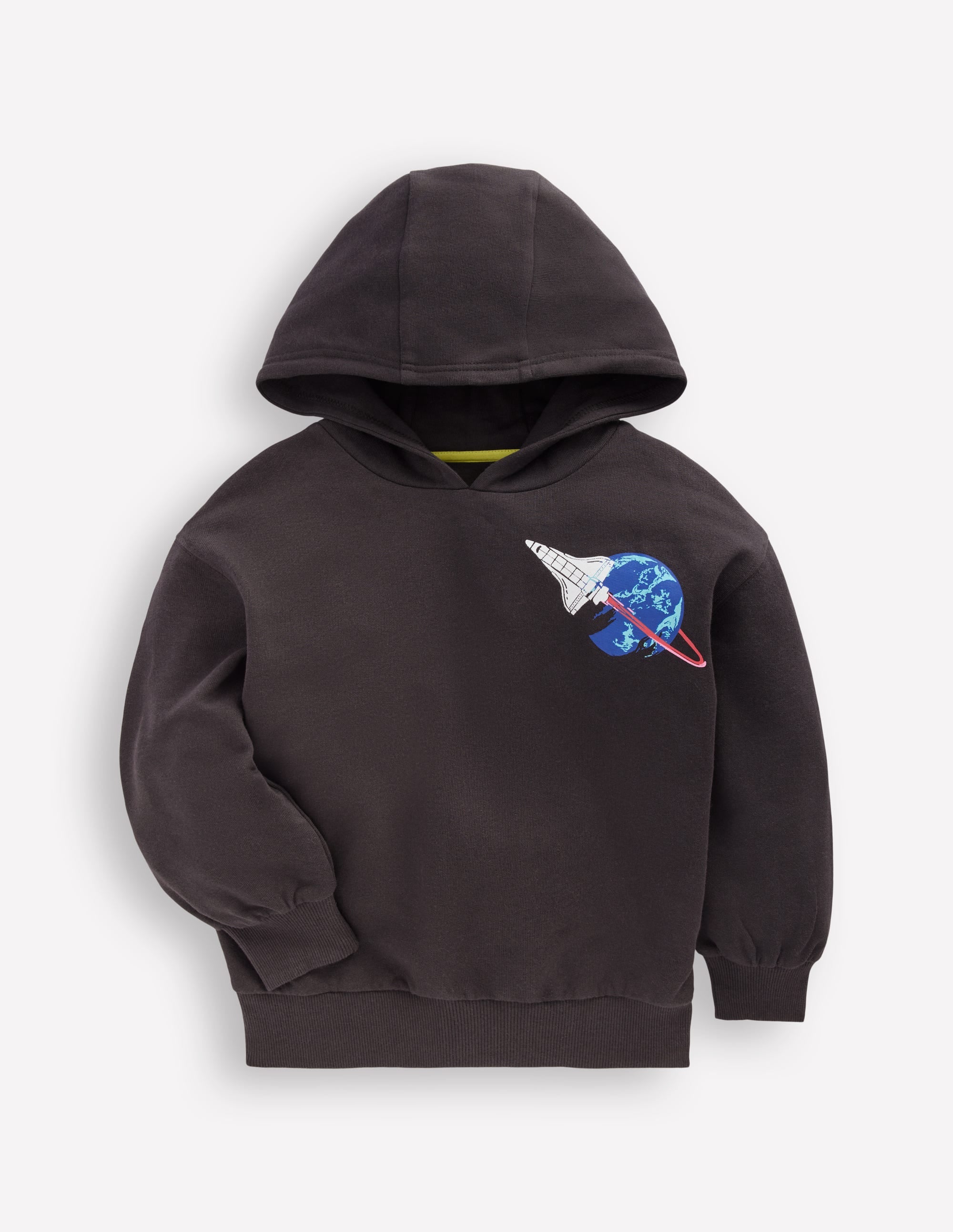 Kapuzenpullover vorn und hinten bedruckt-Anthrazit Weltall - Image 1