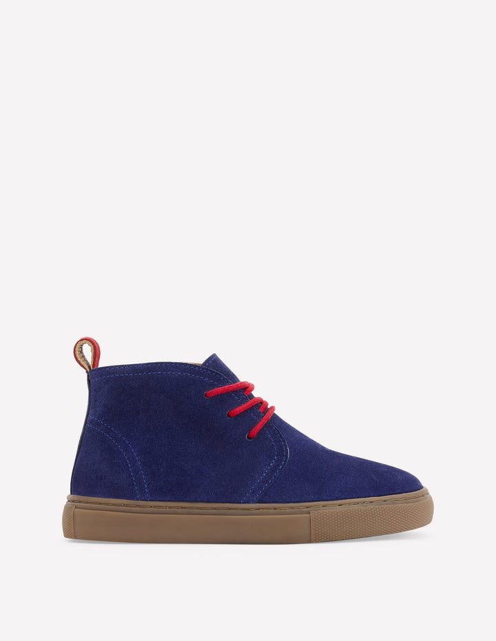 Bottines chukka à lacets-Bleu marine universitaire