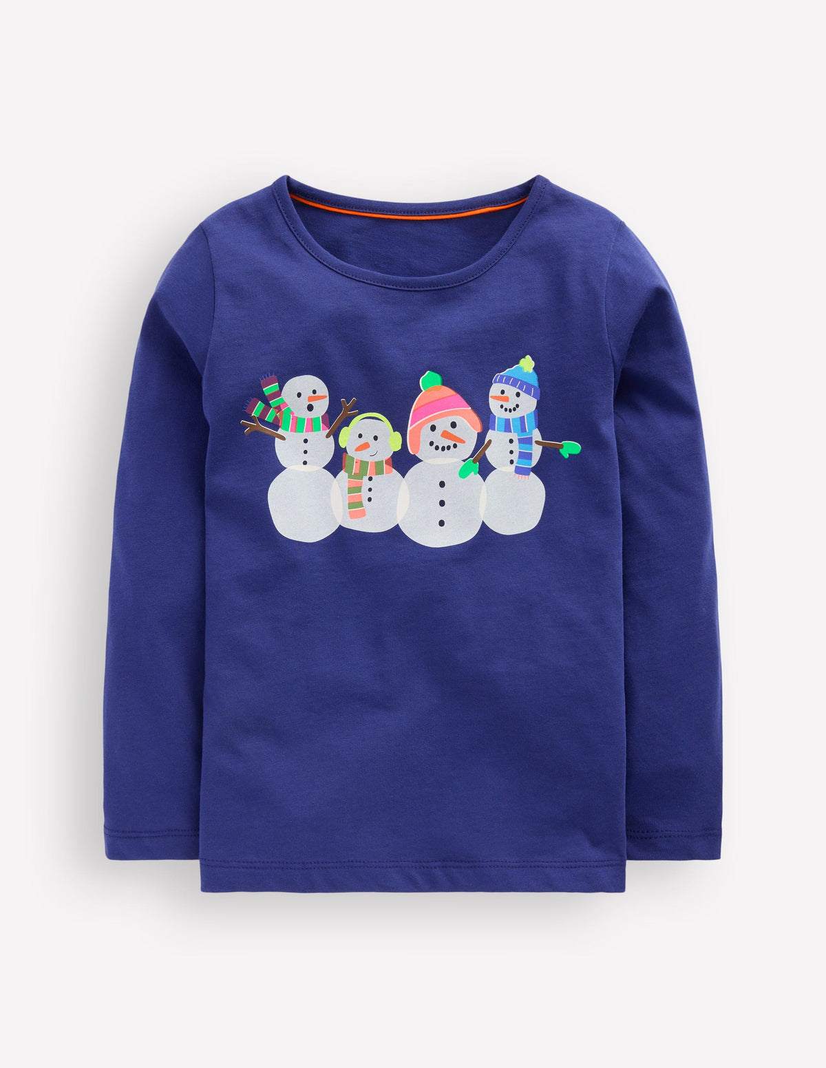 Riso Langarmshirt-Segelblau, Schneemann - Image 1
