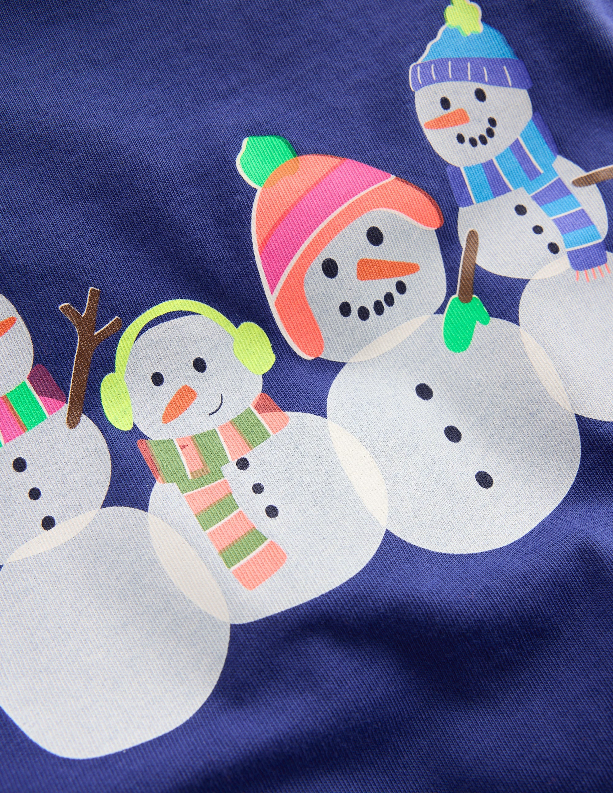 Riso Langarmshirt-Segelblau, Schneemann - Image 3