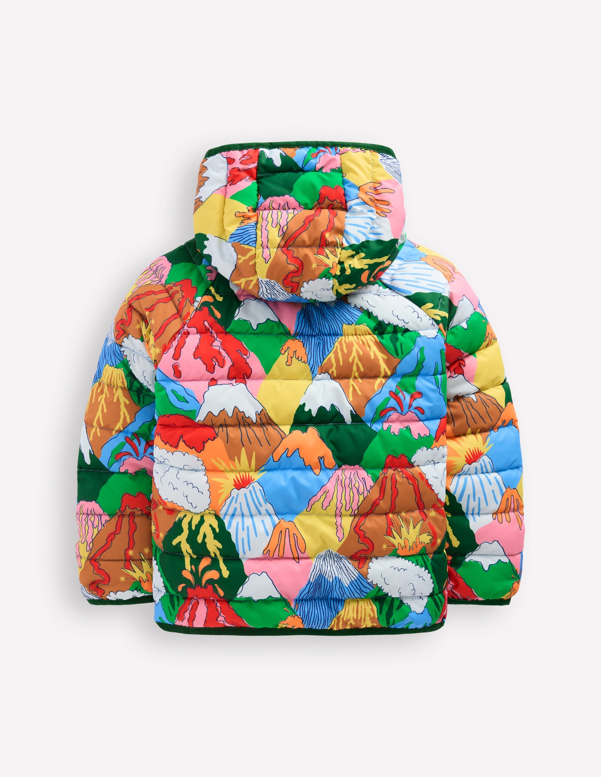 Bequem verstaubare, wattierte Jacke-Bunt Vulkane - Image 5