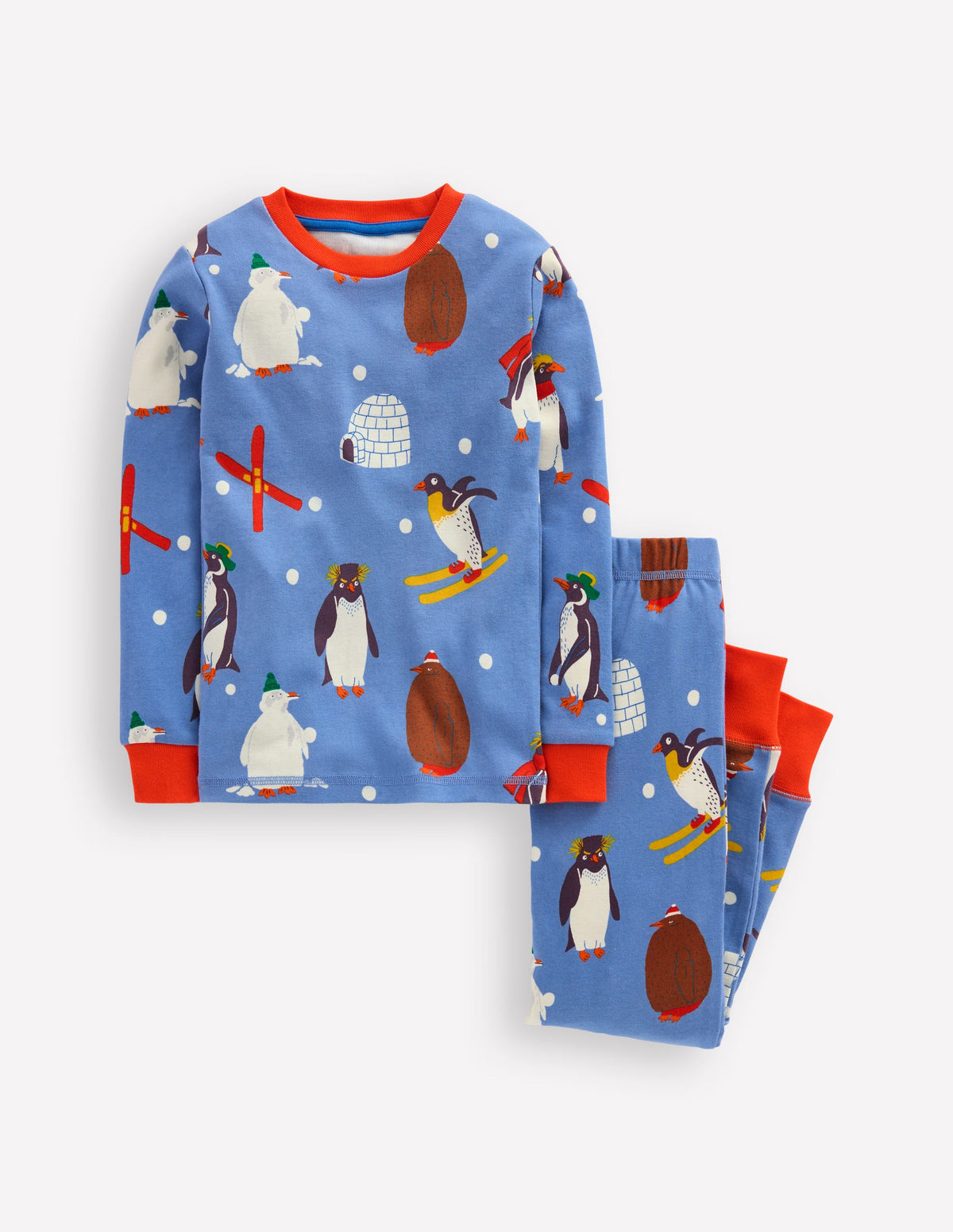 Snug Glow-in-the-dark Pyjamas-Blue Penguins - Image 1