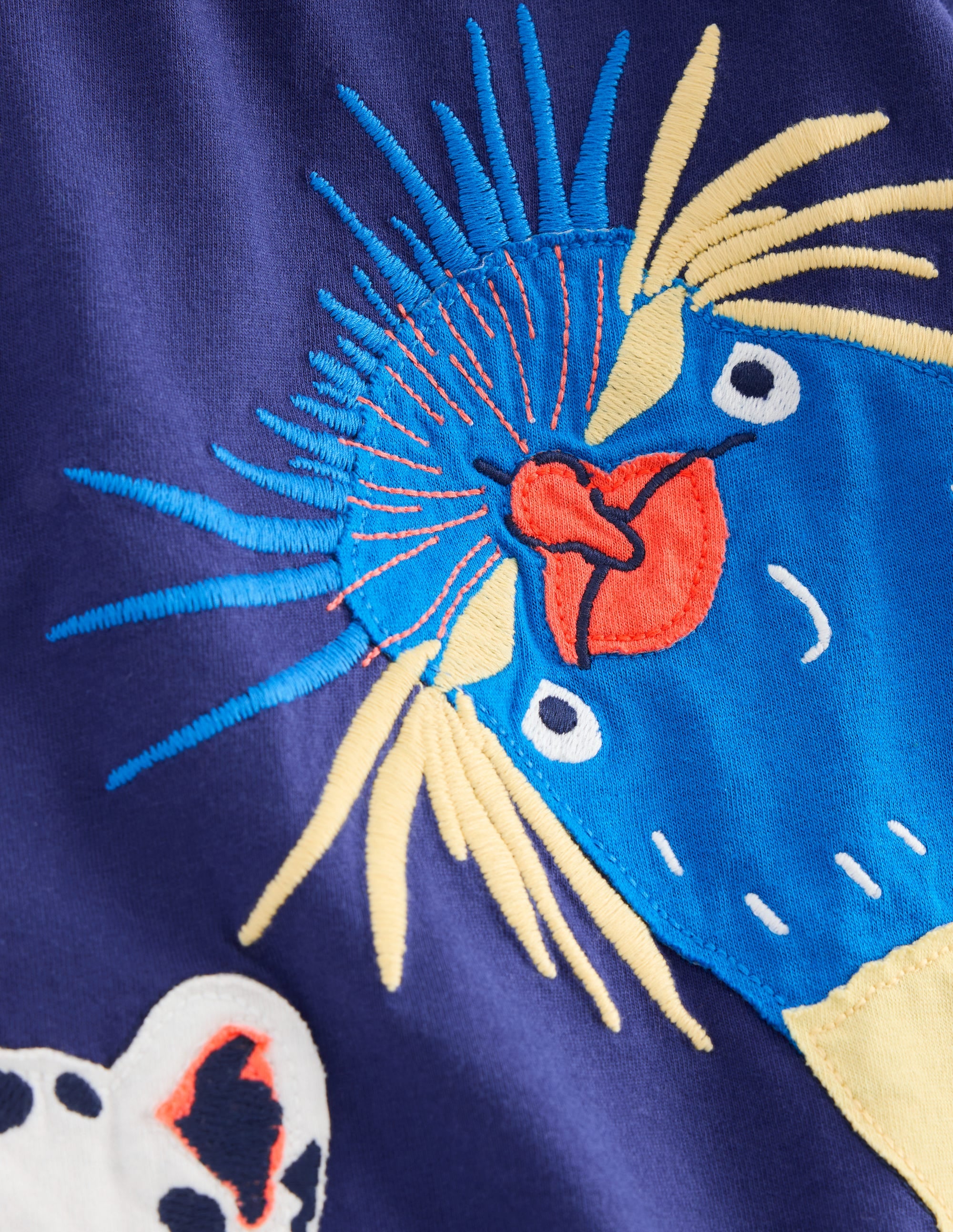 Long Sleeve Appliqué T-shirt-Twilight Arctic Peepers - Image 3