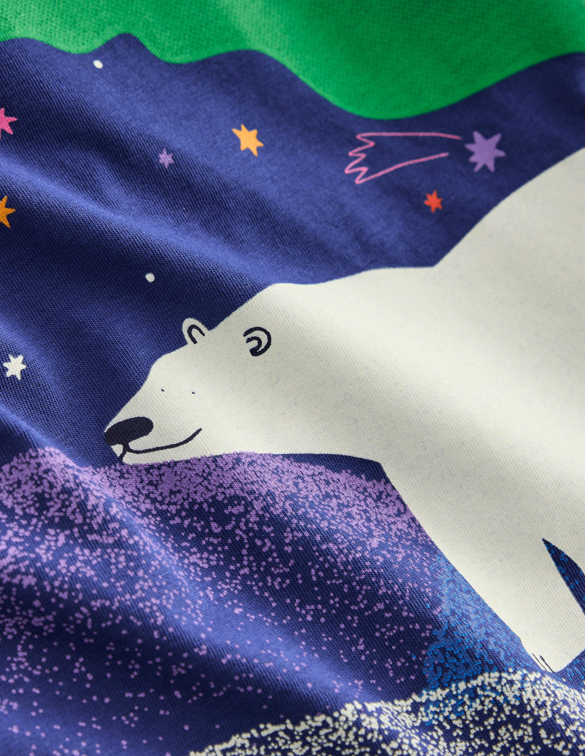 Long Sleeve Glow T-shirt-Twilight Blue Northern Lights - Image 5