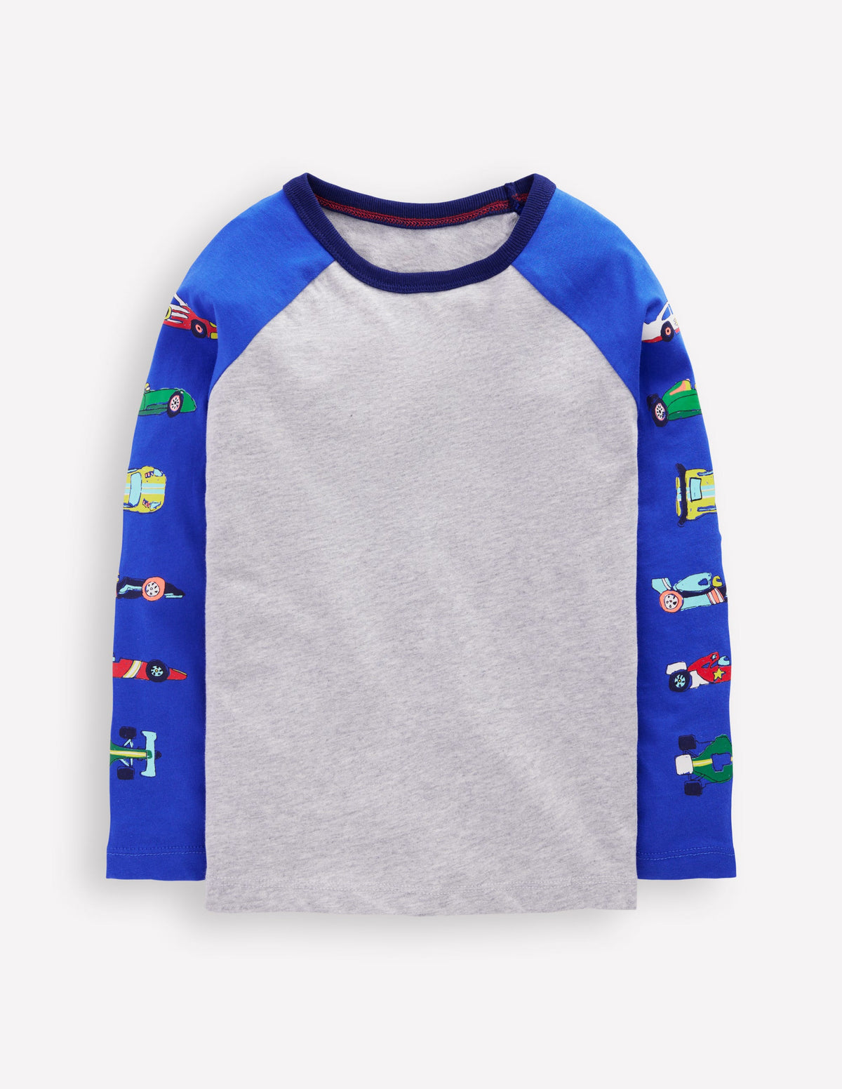 Bedrucktes Langarmshirt mit Raglanärmlen-Rennwagen - Image 1