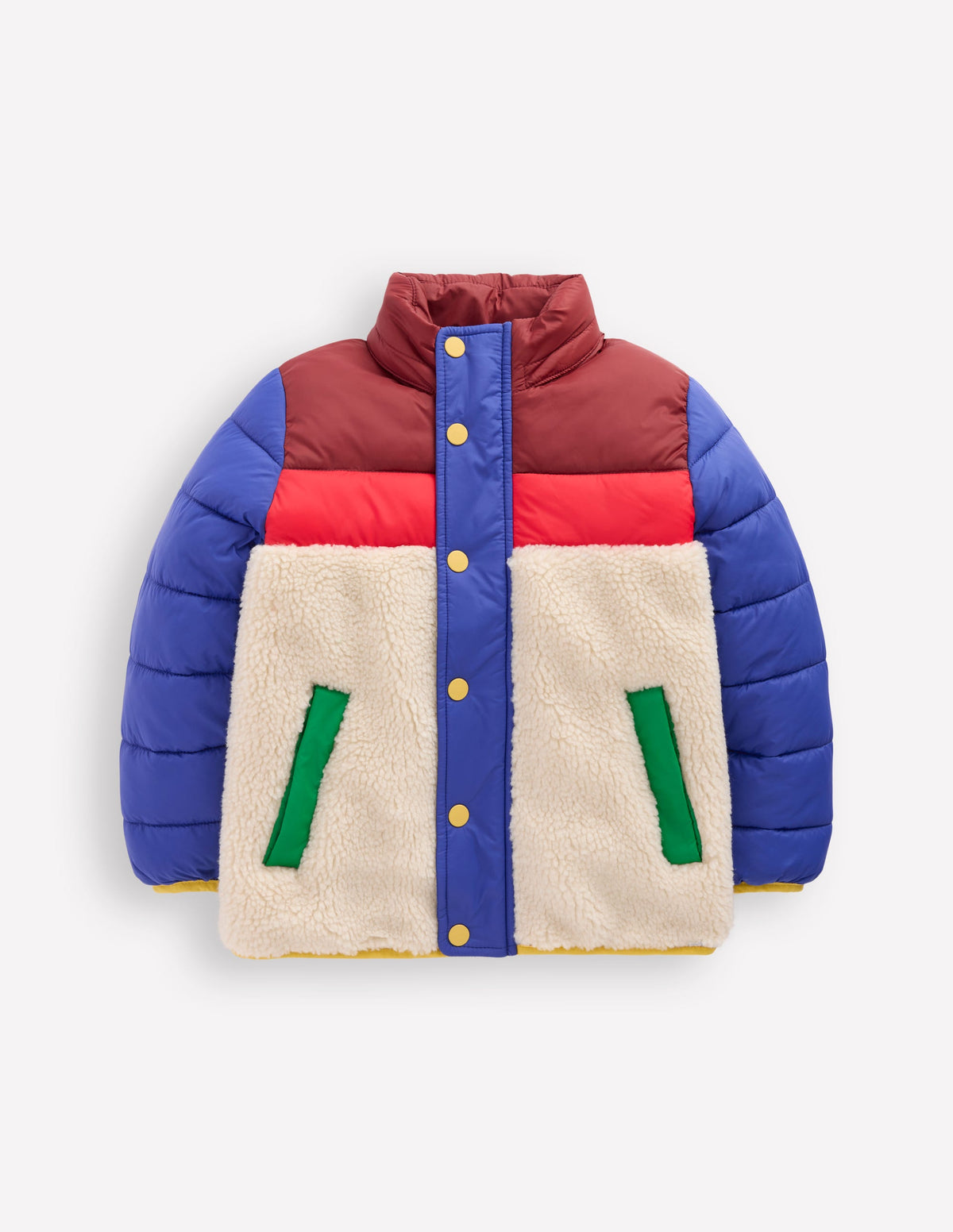 Jacke aus Teddyfell-Mix-Bunt-4