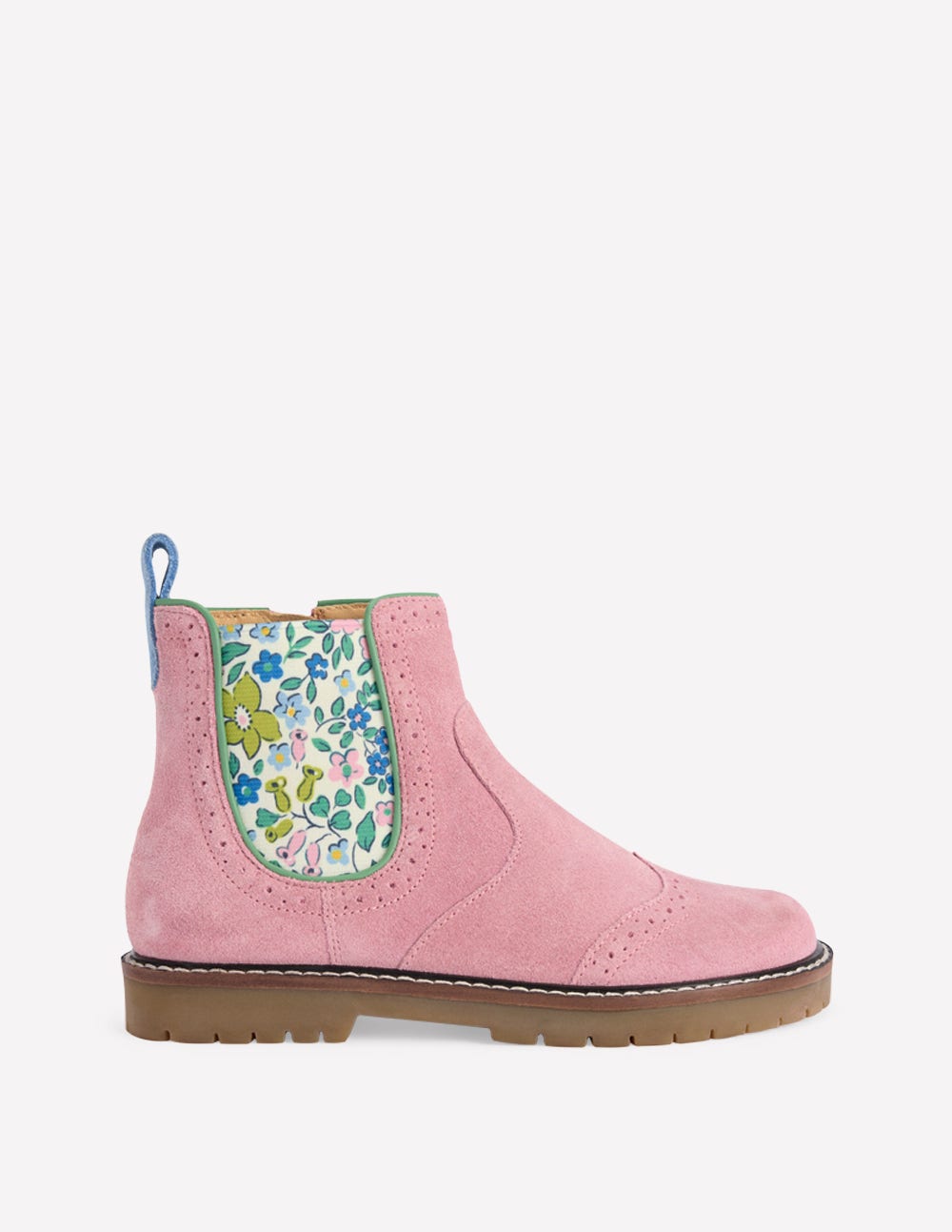 Chelsea-Stiefel aus Leder-Pink Geblümt - Image 1