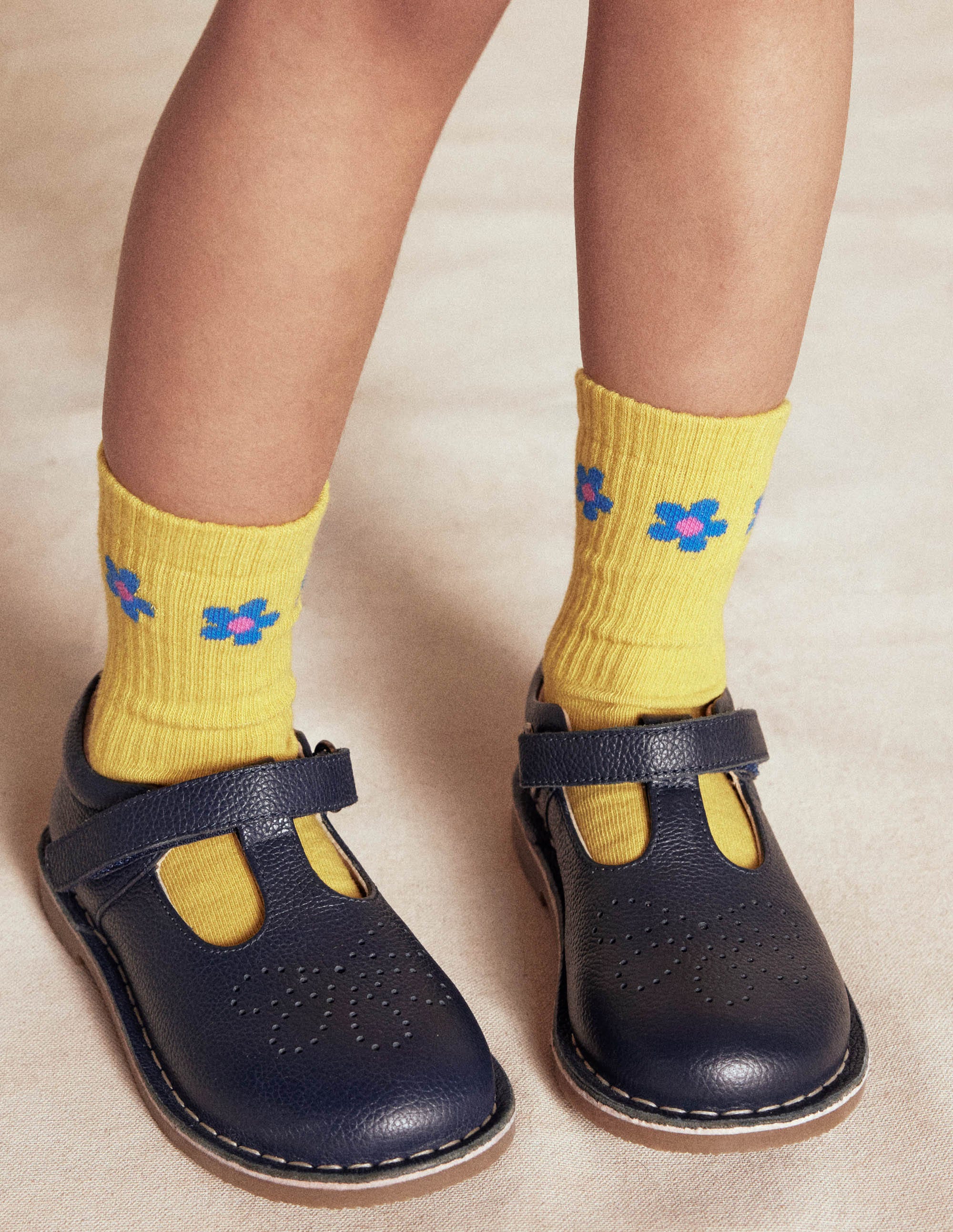 Gerippte Socken im 7er-Pack-Blumen/Regenbogen - Image 3