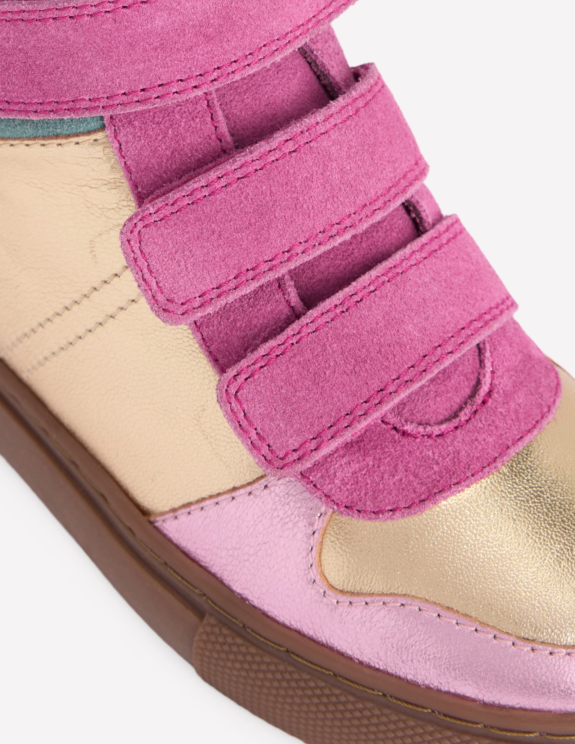 Hohe Sneaker in Metallic-Optik-Gold- und Pink-Metallic - Image 3