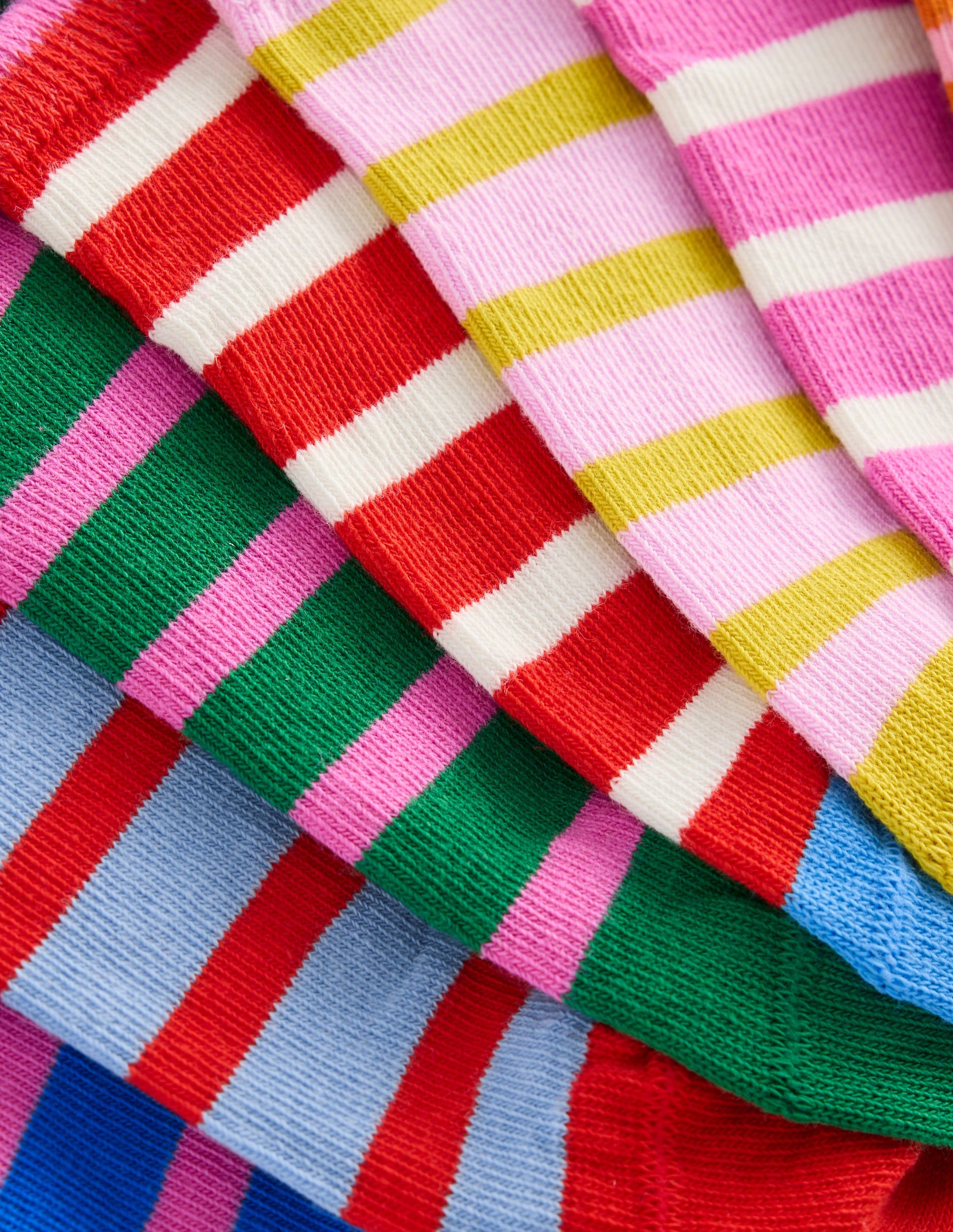 Sneakersocken im 7er-Pack-Ackerbohnengrün/Pink, Gestreift-2