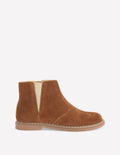 Wildleder-Stiefeletten-Hellbraun