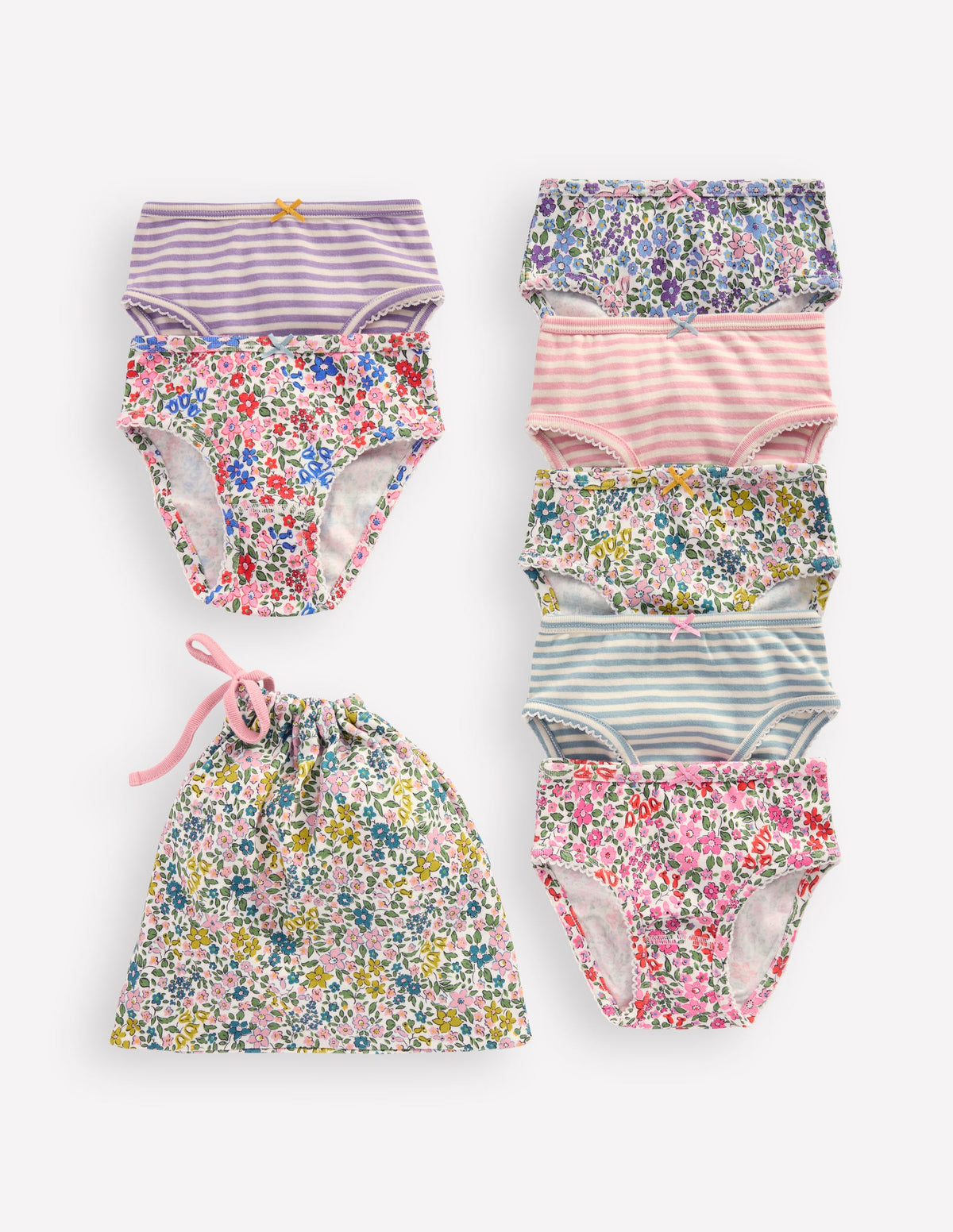 7-pack Pants-Multi Floral/Stripe-1