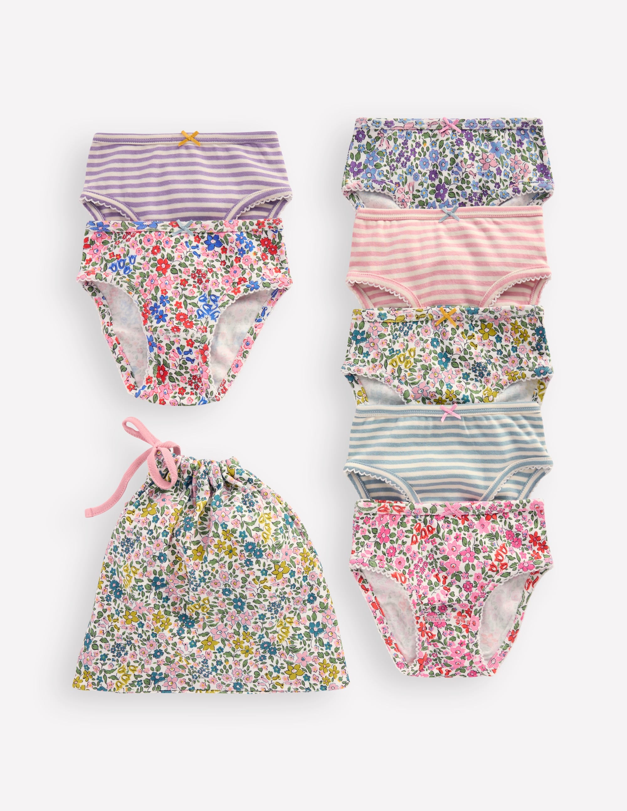 7-pack Pants-Multi Floral/Stripe - Image 1