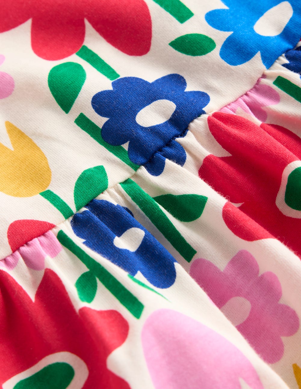 Ariel Jerseykleid zum Herumwirbeln-Bunt Pop-Blume-3