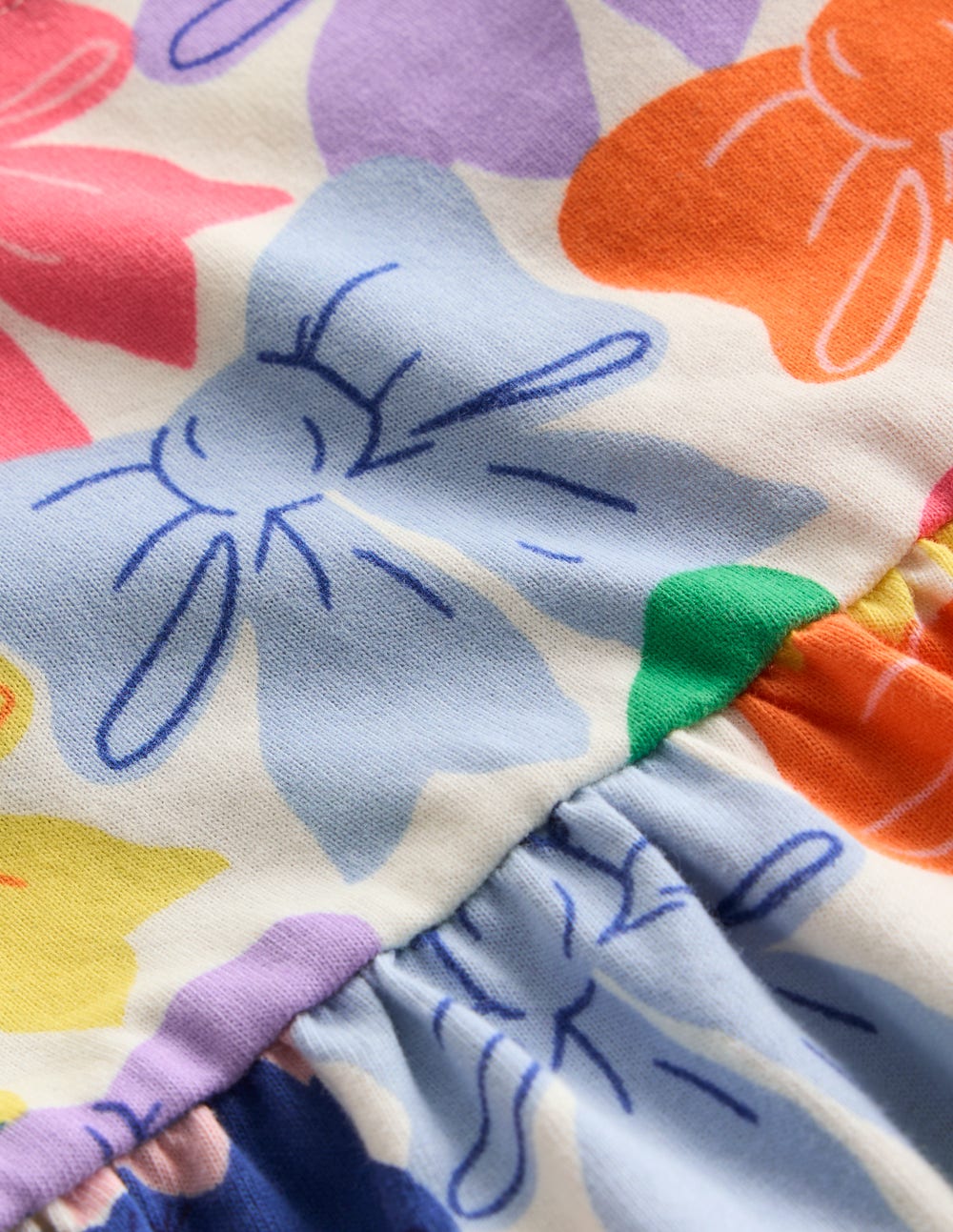 Ariel Twirly Jersey Dress-Multi Rainbow Bows - Image 6