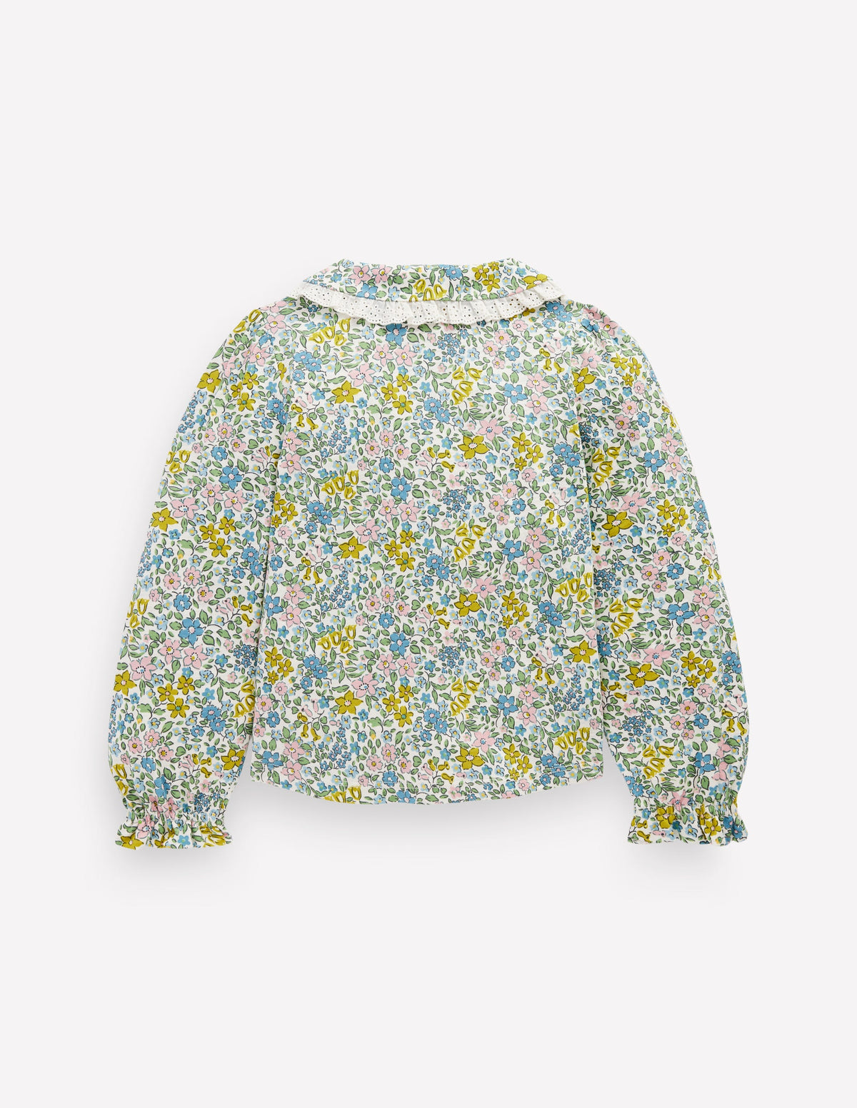 Collared Slub Top-Pear Green Flowerbed - Image 2