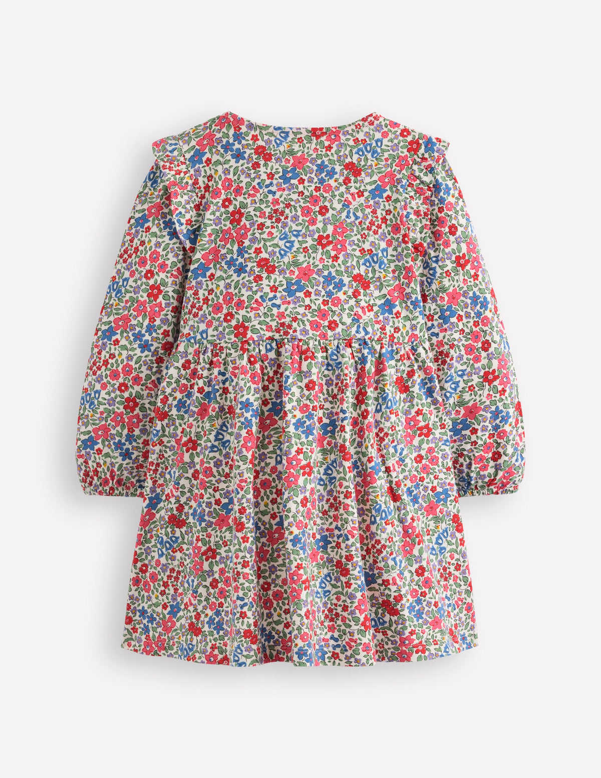 Posie Langärmliges Jerseykleid-Rosarot Blumenbeet-5