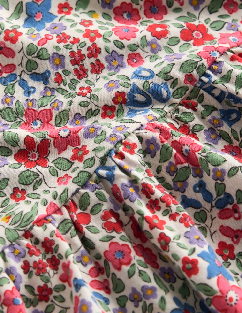 Posie Langärmliges Jerseykleid-Rosarot Blumenbeet - Image 6