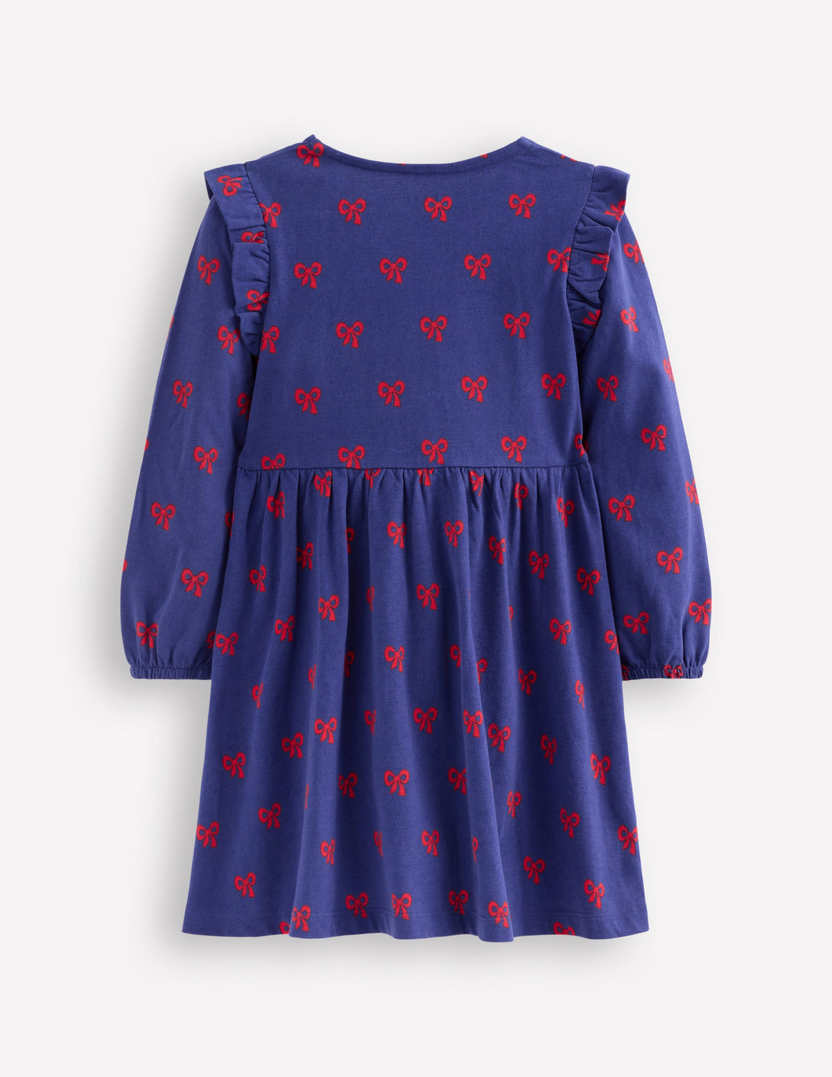 Posie Langärmliges Jerseykleid-Steuerbordblau Winzige Schleifen-2