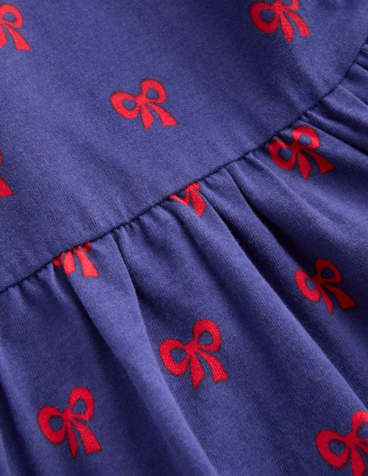Posie Langärmliges Jerseykleid-Steuerbordblau Winzige Schleifen - Image 3