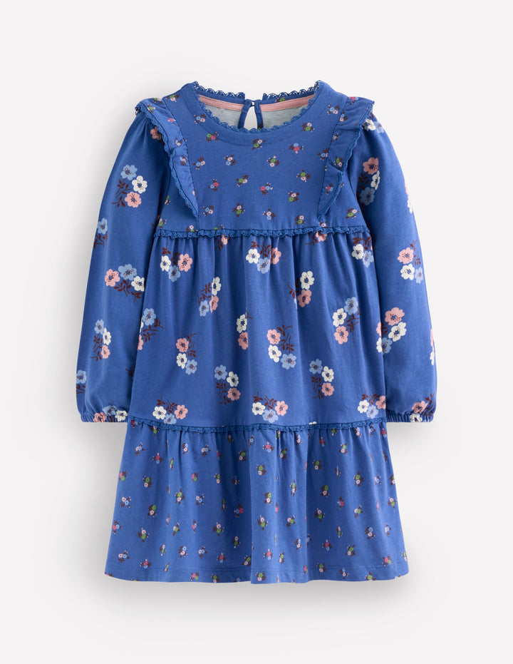 Kuddelmuddel Jersey-Kleid-Kleines Blumenmuster Kuddelmuddel