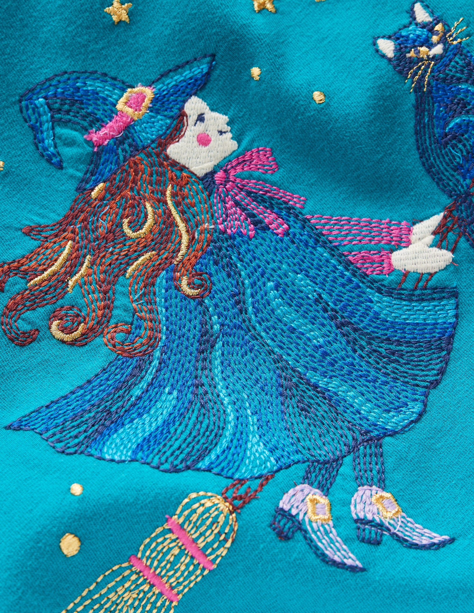 Langarmshirt mit Superstich-Design-Tiefseegrün Hexe - Image 3