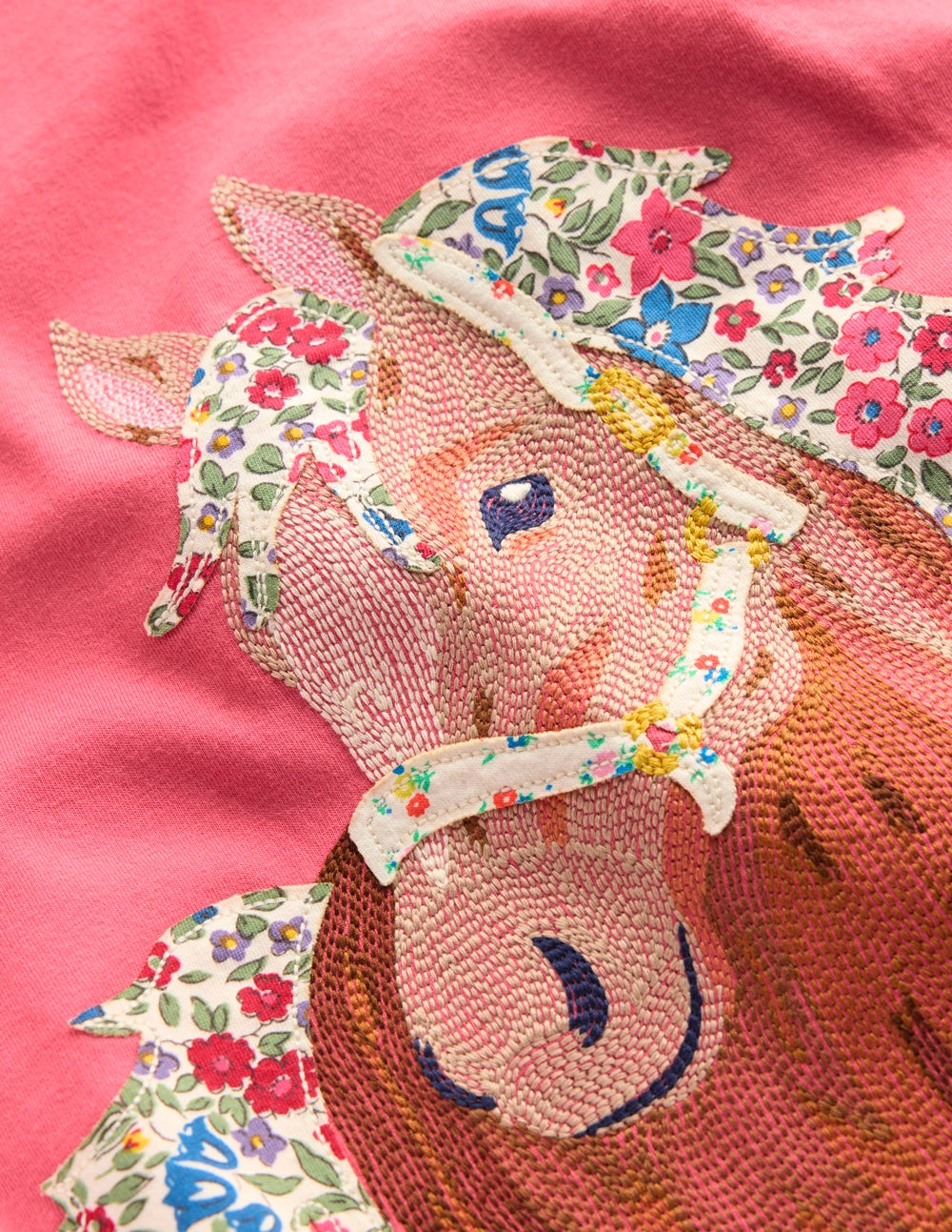 Langarmshirt mit Superstich-Design-Zuckerwattenrosa Pferde - Image 3