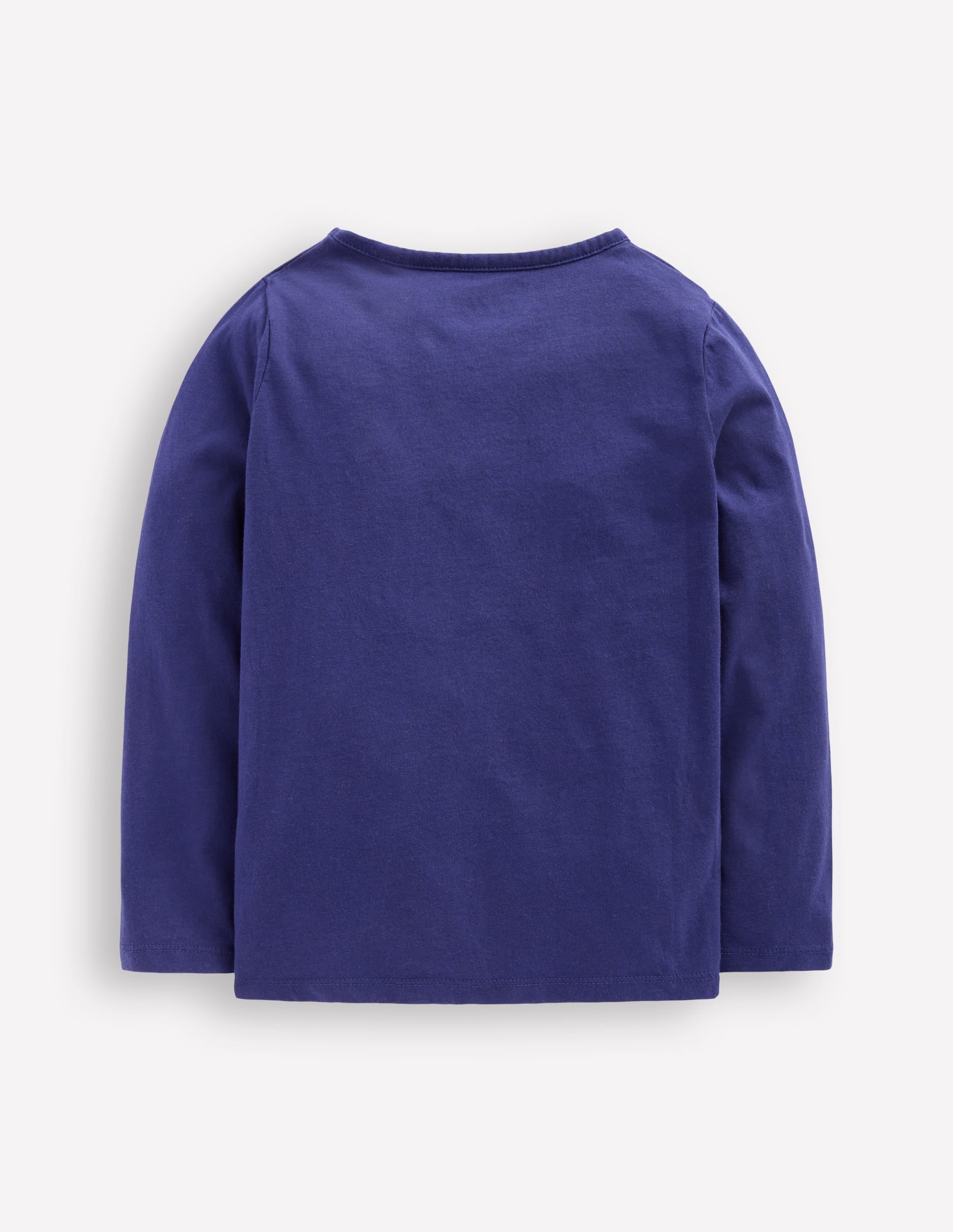 Langarmshirt aus Bouclé-Segelblau, Einhorn - Image 2