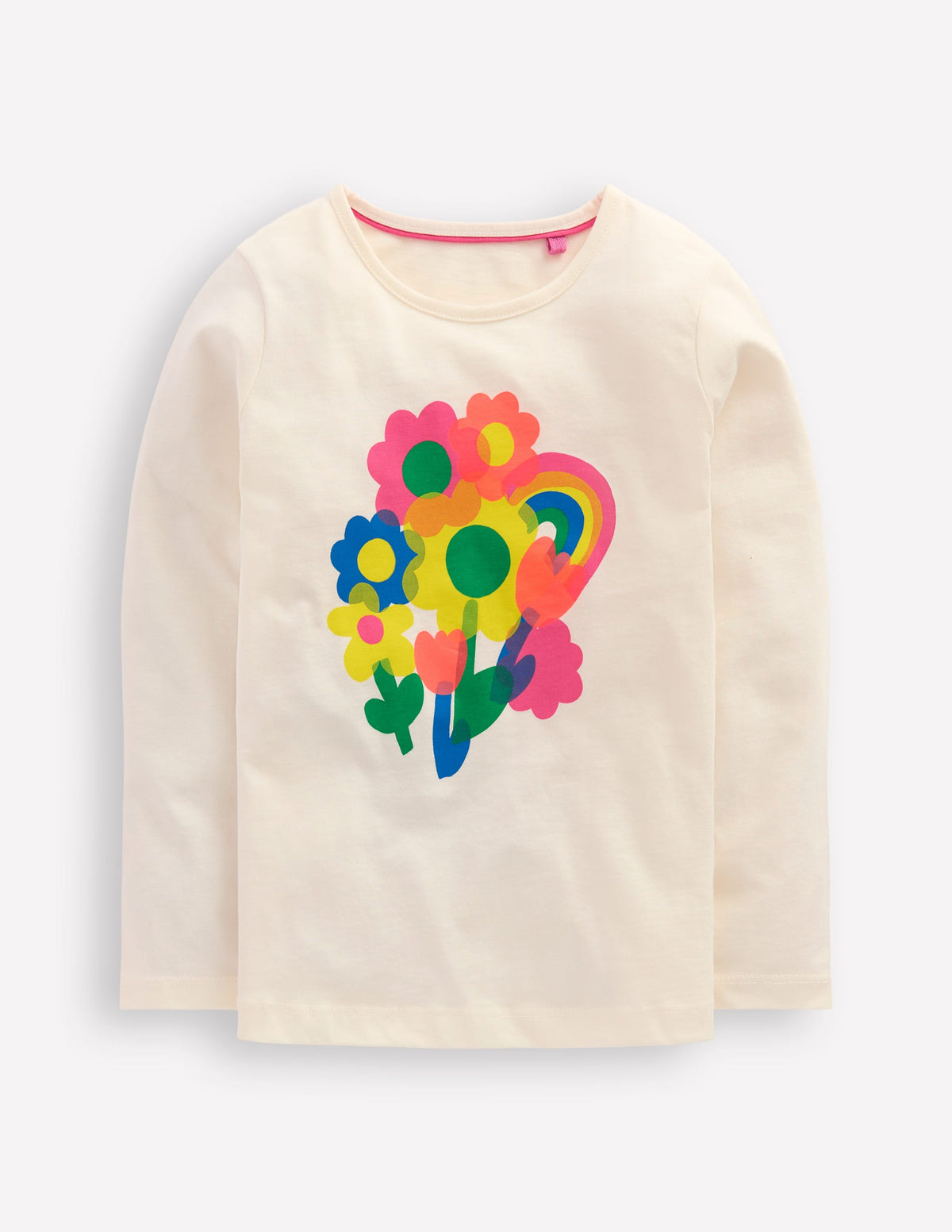 Riso Langarmshirt-Naturweiß Blumen-1