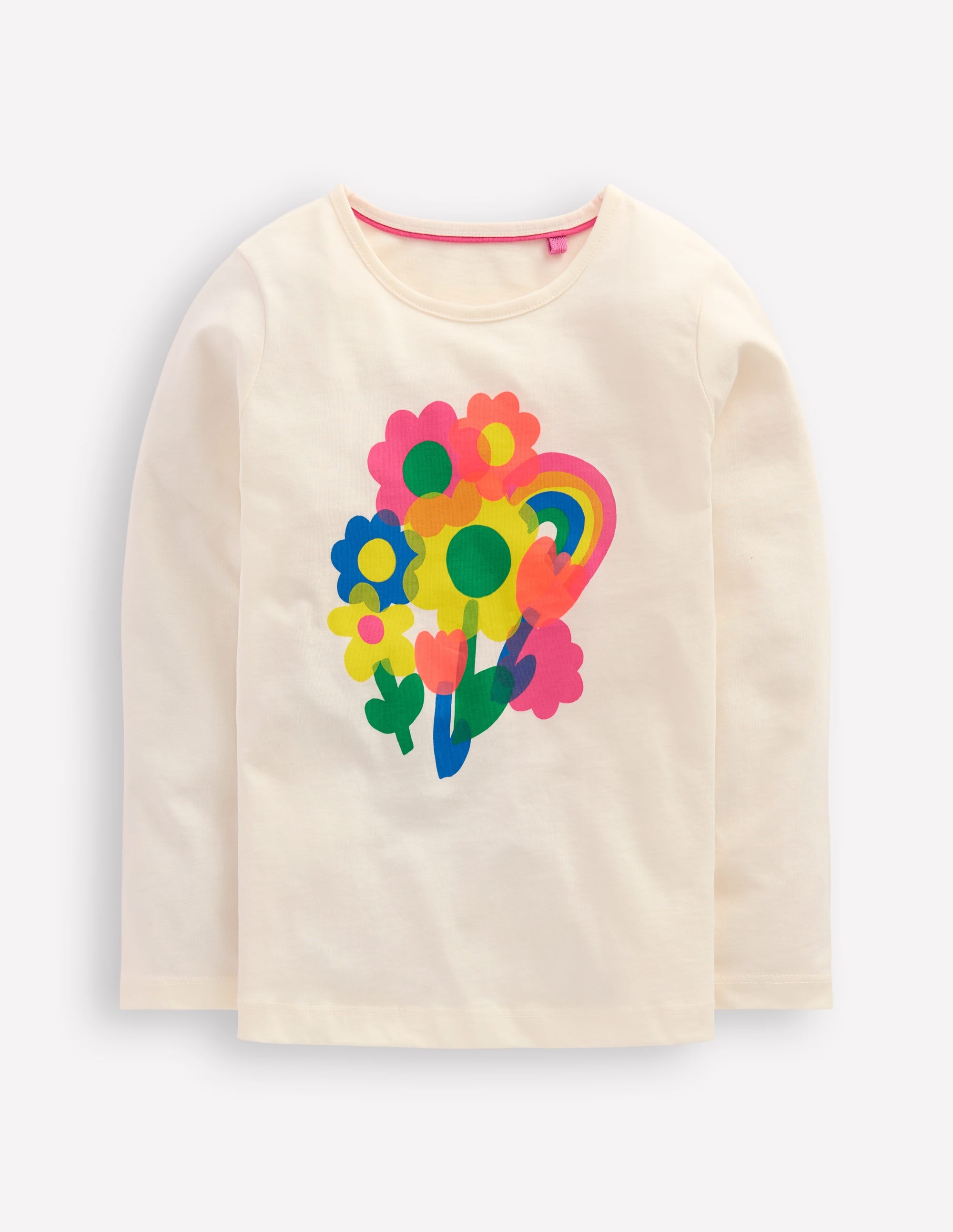 Riso Langarmshirt-Naturweiß Blumen - Image 1