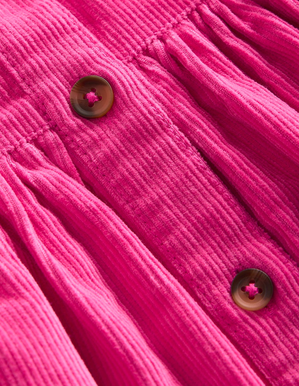 Schürzenkleid mit durchgehender Knopfleiste-Himbeerrosa - Image 3