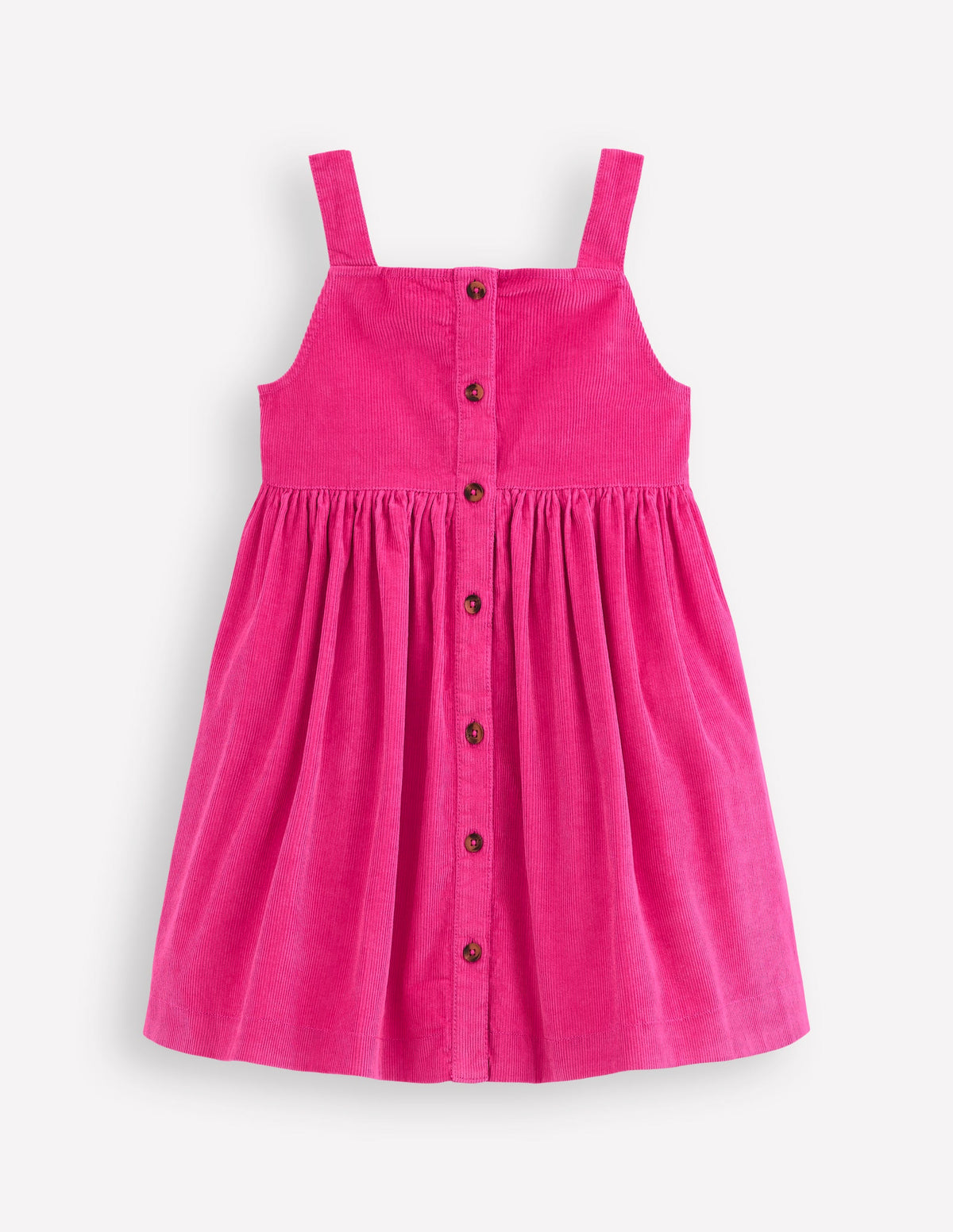 Schürzenkleid mit durchgehender Knopfleiste-Himbeerrosa - Image 1
