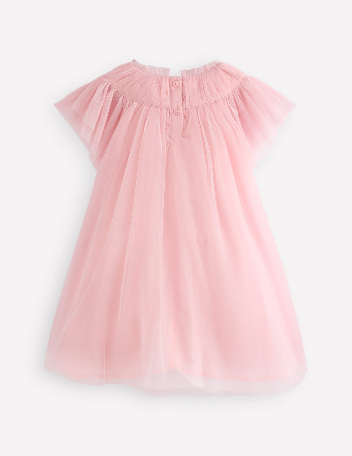 Tüllkleid mit Applikationen-Kreiderosa Blume - Image 6