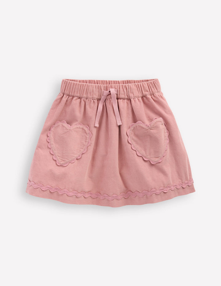 Jupe zigzag-Rose vintage
