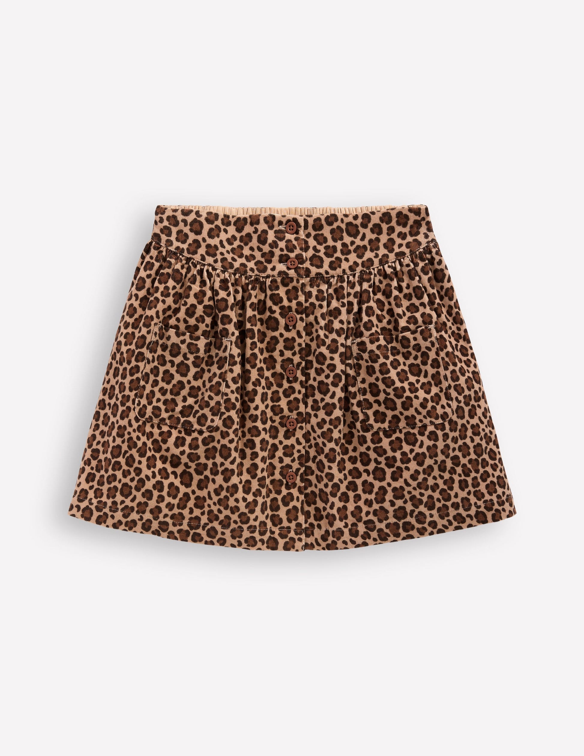 Minirock mit Knopfleiste-Leopardenmuster-1