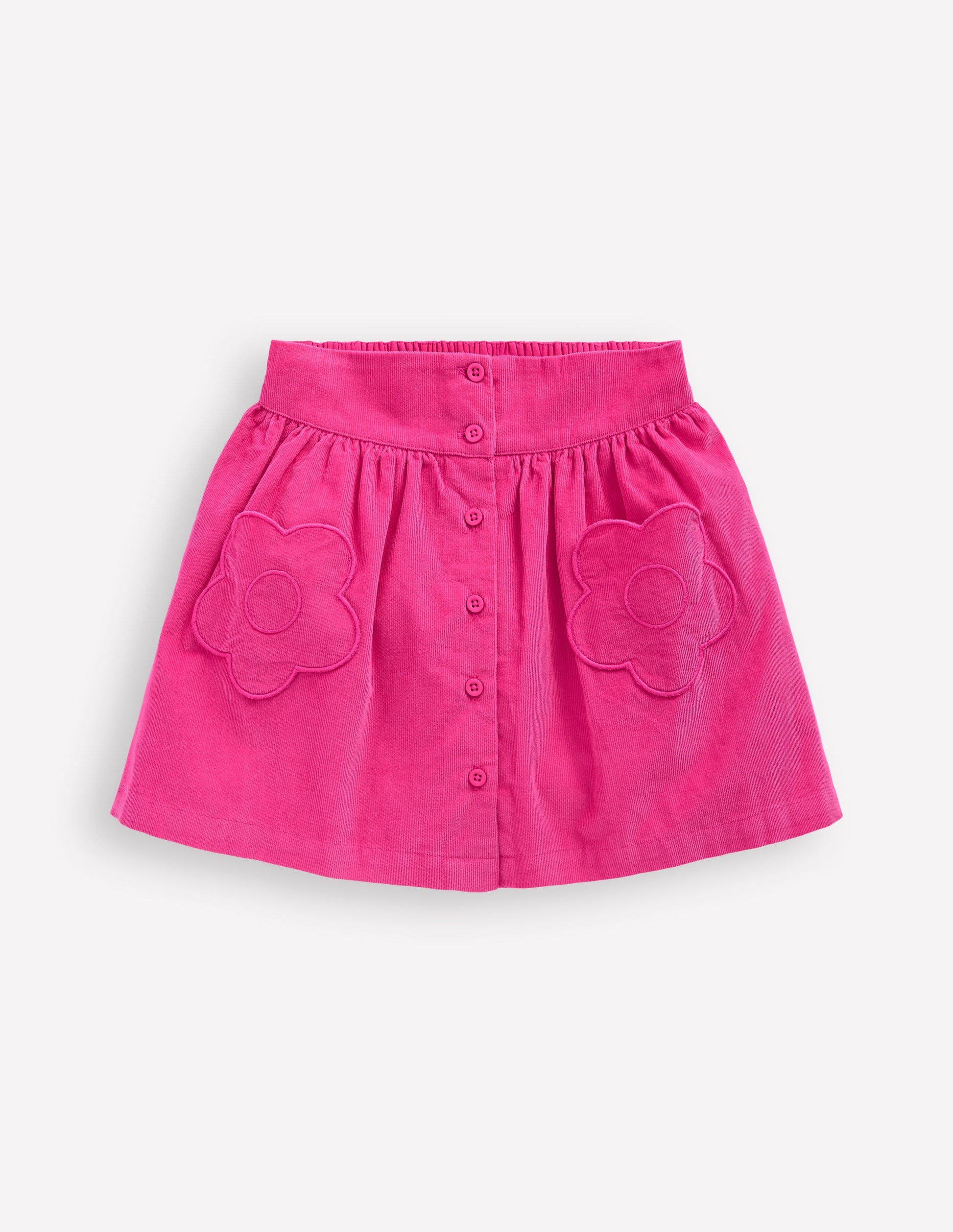Minirock mit Knopfleiste-Himbeerrosa-1