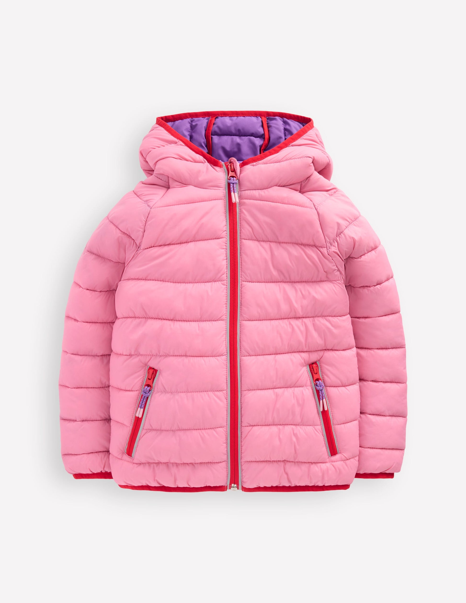 Bequem verstaubare, wattierte Jacke-ROSA-1