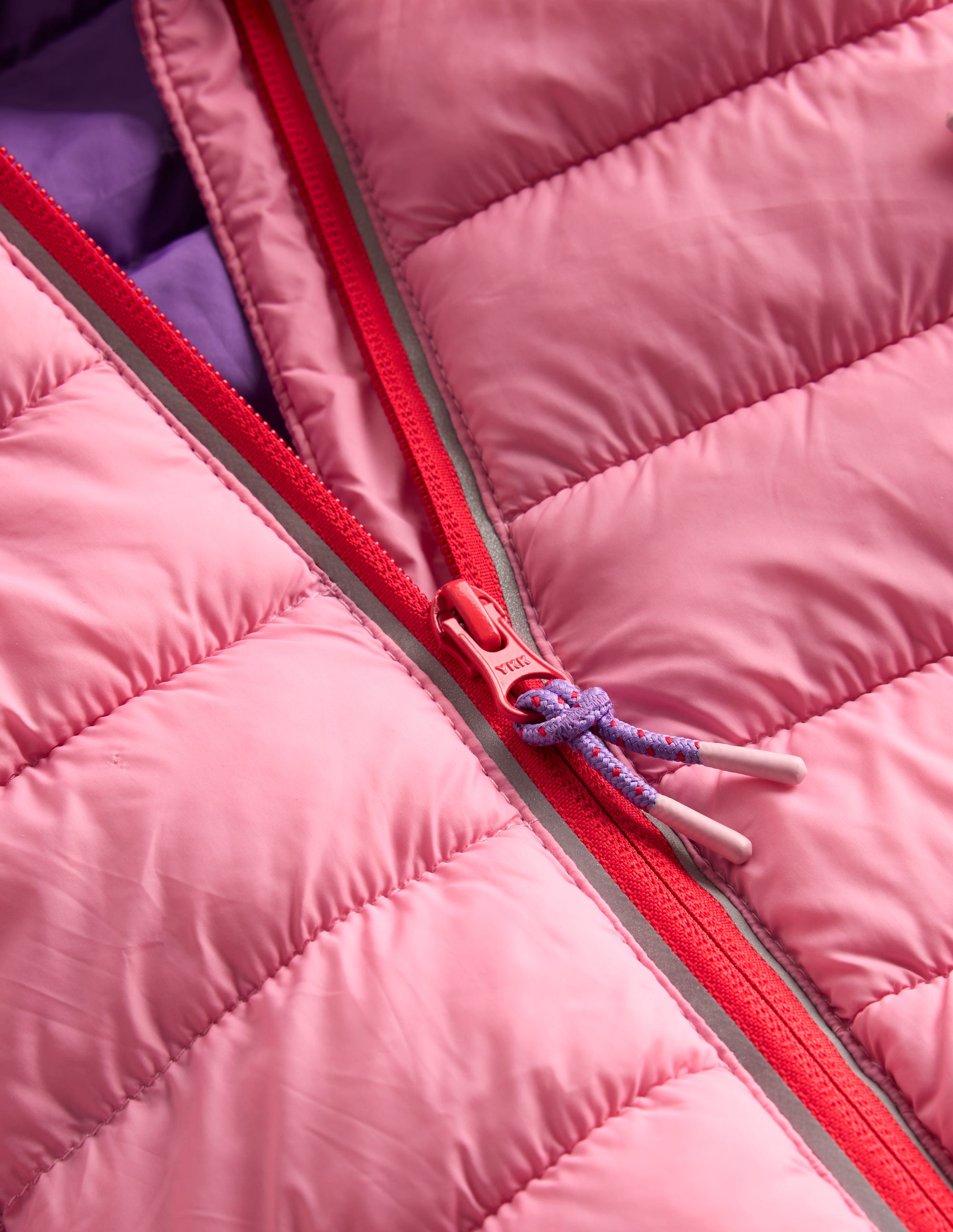 Bequem verstaubare, wattierte Jacke-ROSA - Image 3