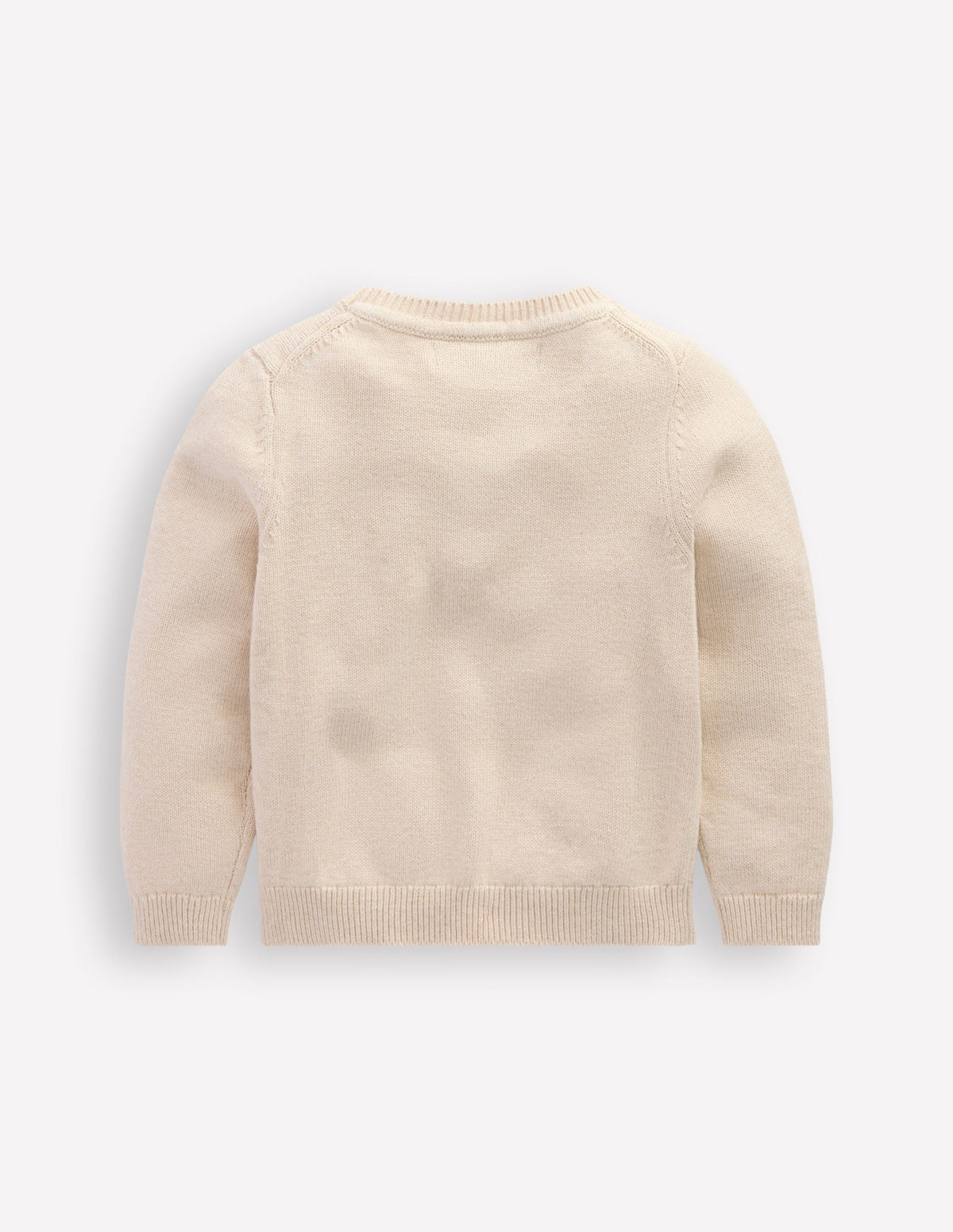 Origineller Pullover mit Logo-Haferbeige Meliert Kirschen-2