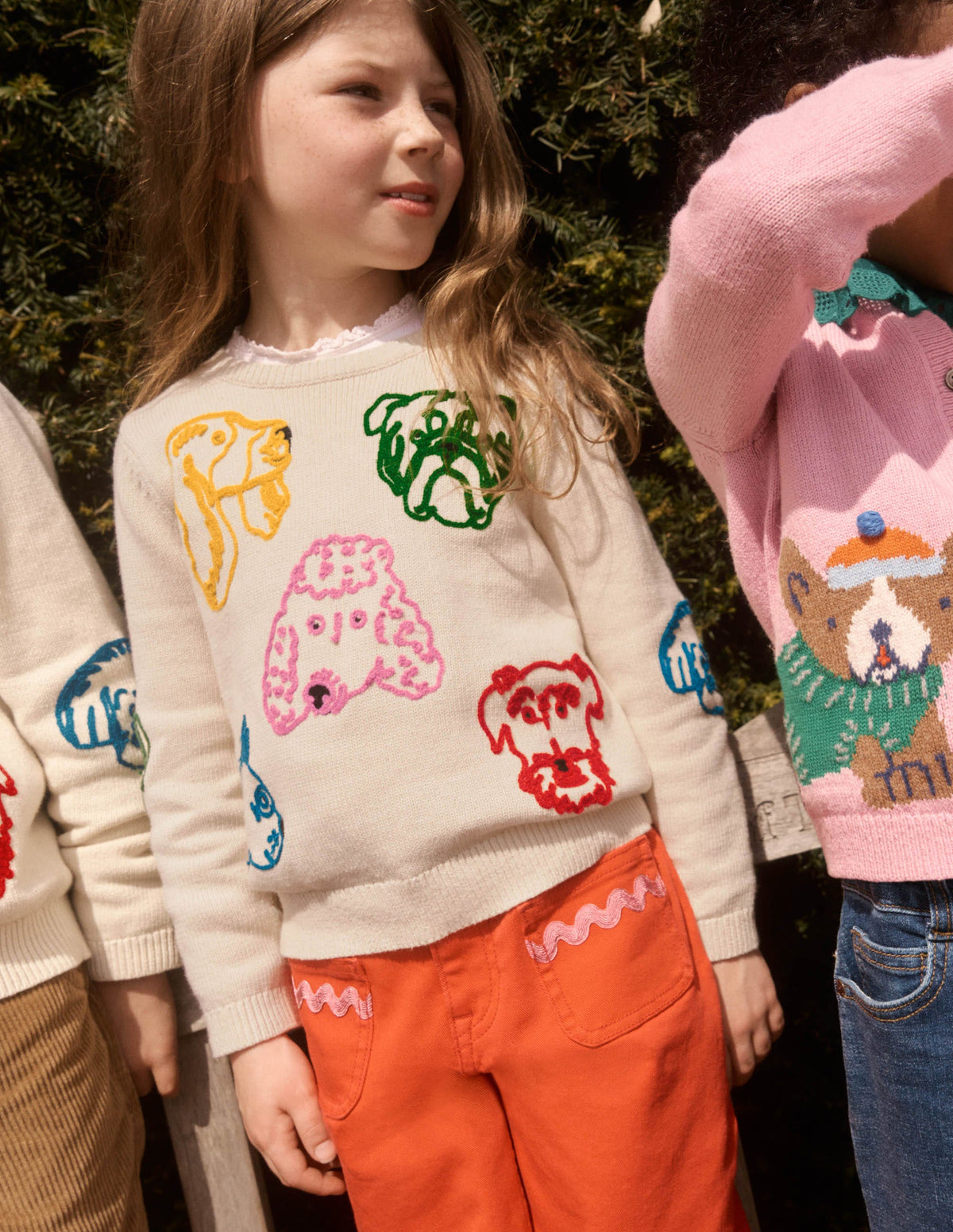 Origineller Pullover mit Logo-Warmes Naturweiß Hunde - Image 4