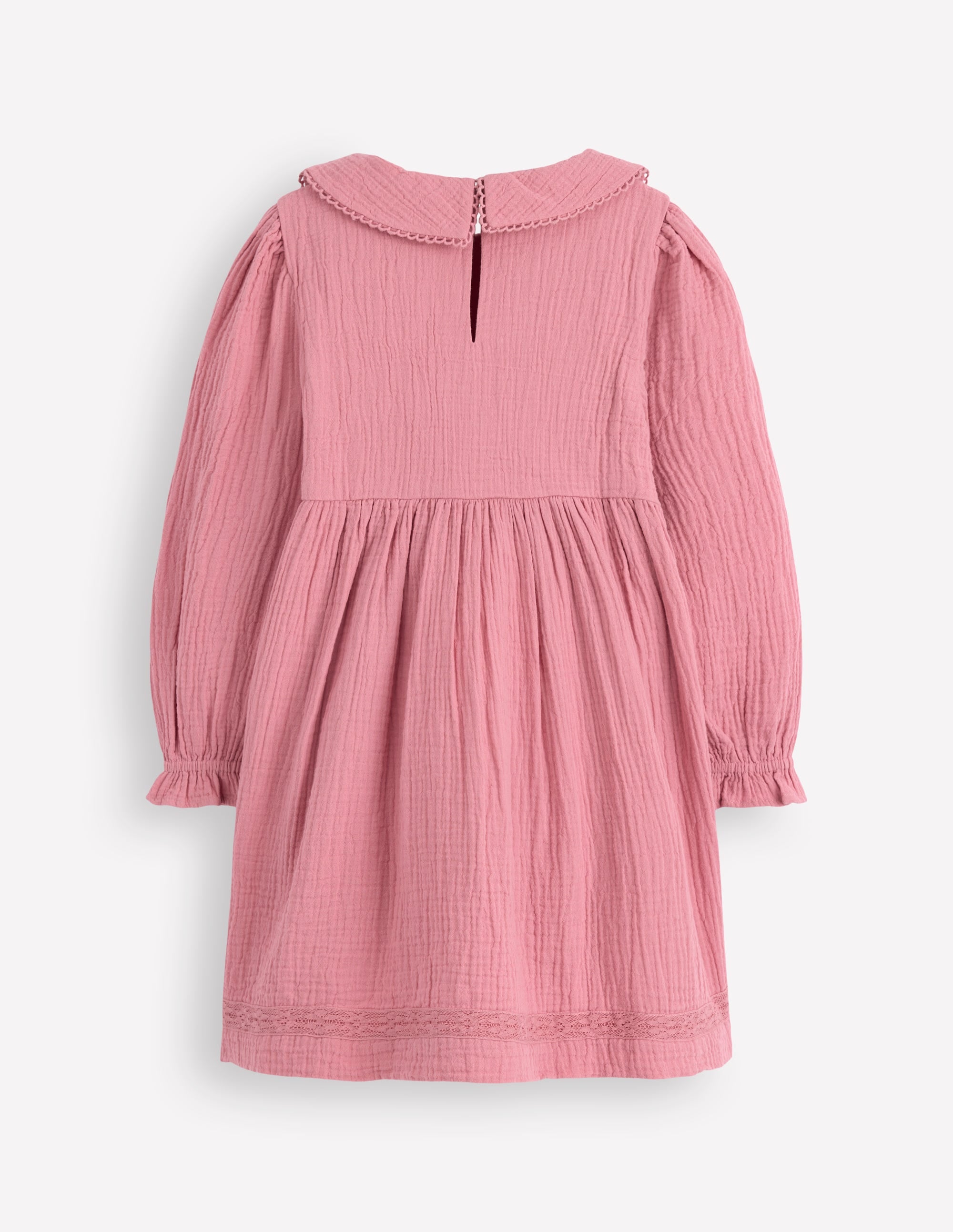 Double Cloth Collared Dress-Pink Heather - Image 2