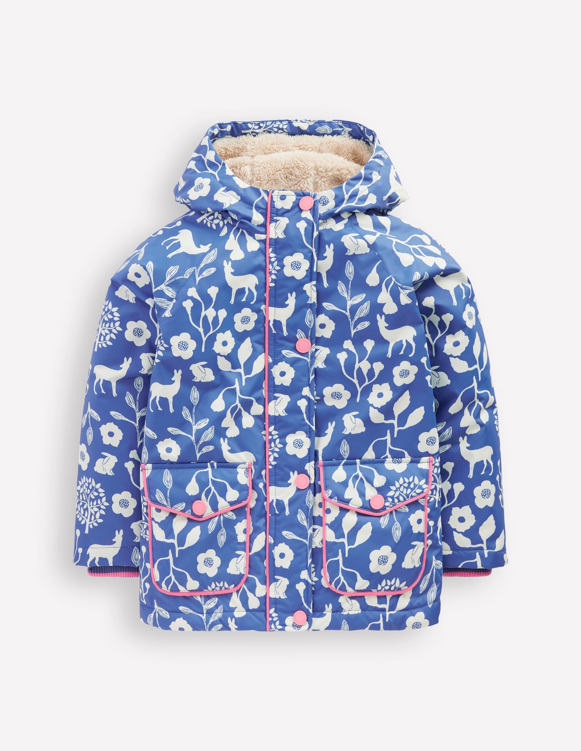 Anorak mit Sherpa-Futter-Blauhäher Wald - Image 1