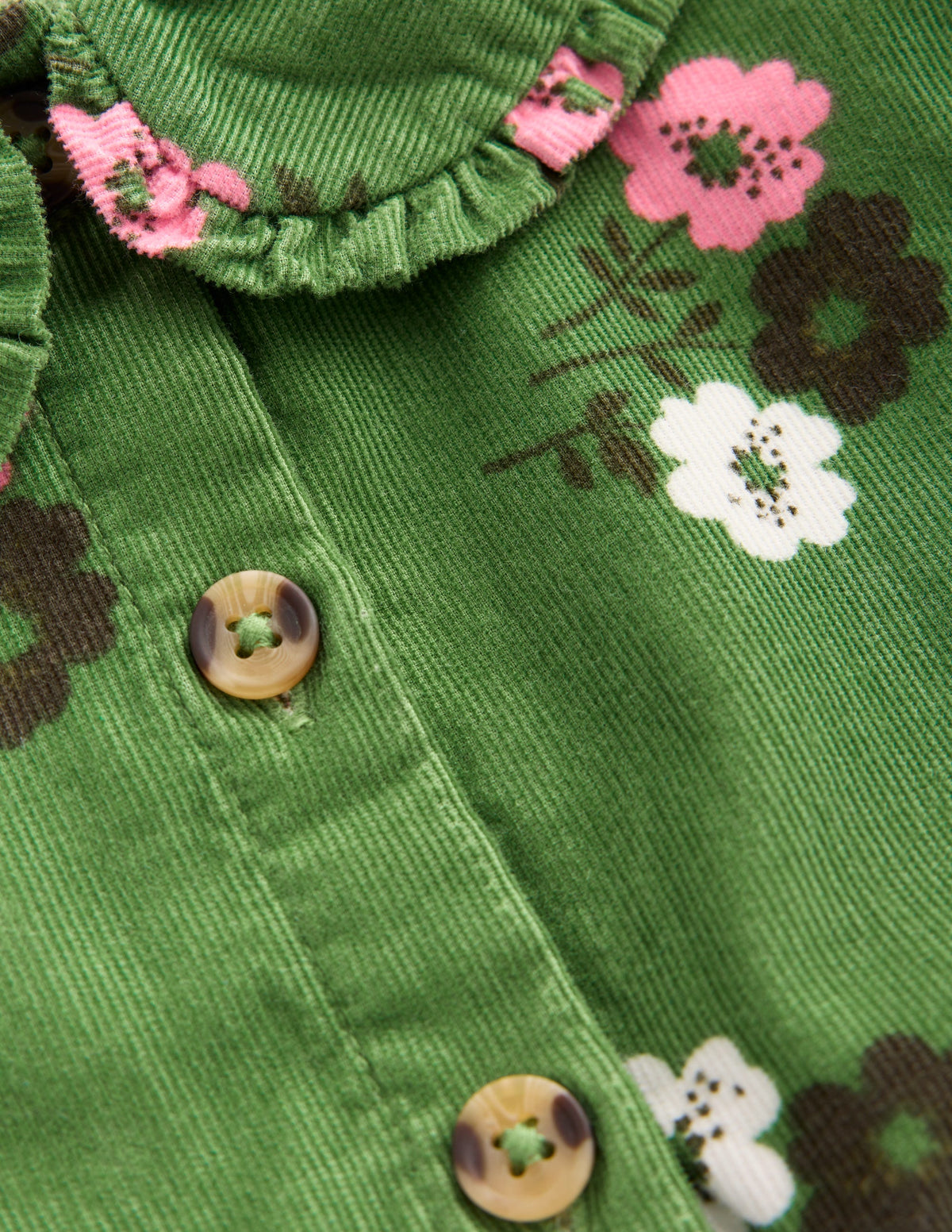 Minna Collared Woven Dress-Green Ditsy Floral-3