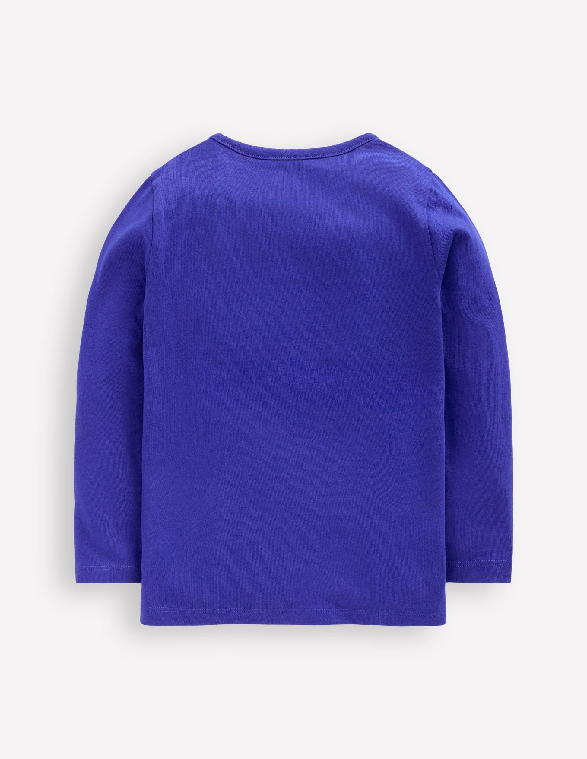Langarmshirt mit Aufklappdetail-Saphirblau Spukhaus-2