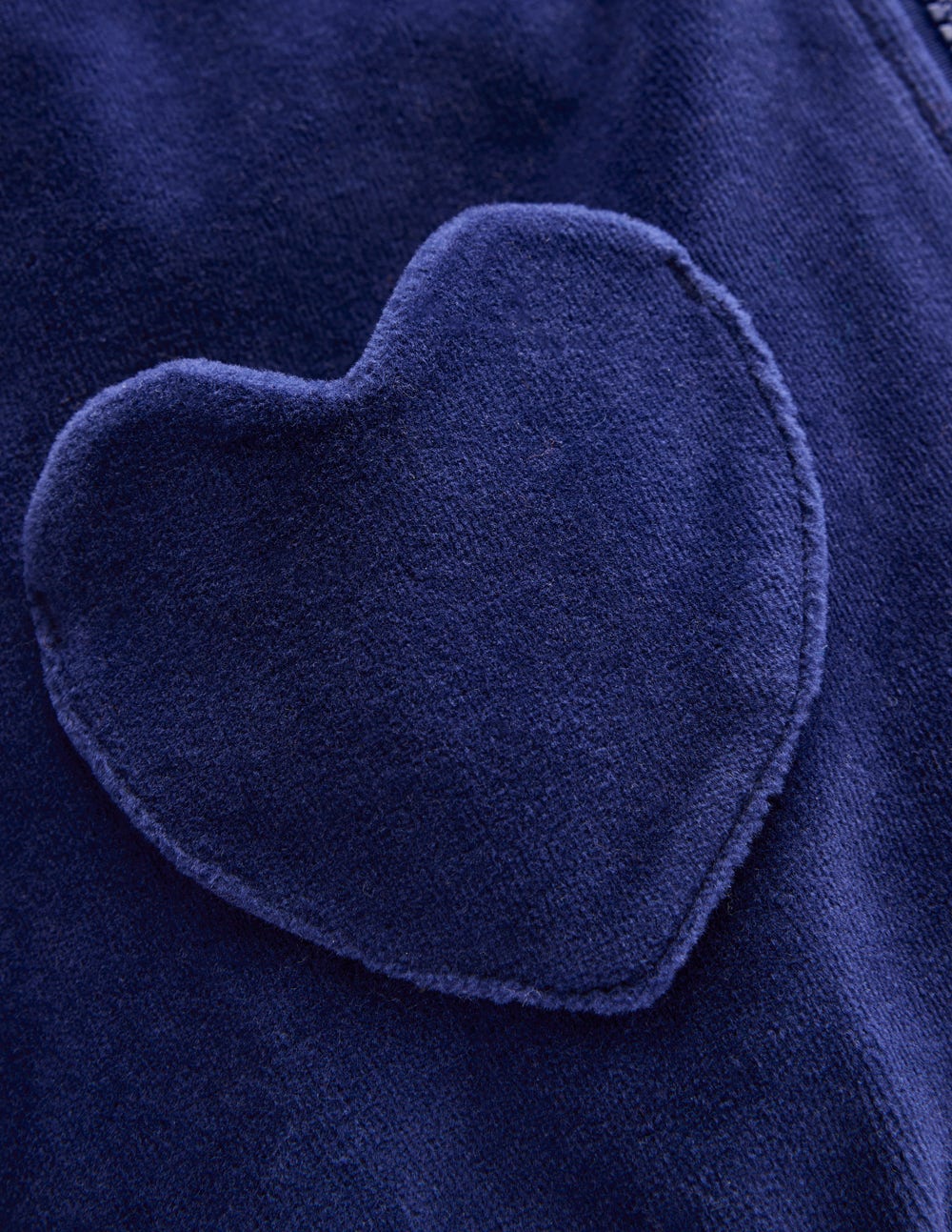 Sweat à capuche en velours-Bleu tribord - Image 8