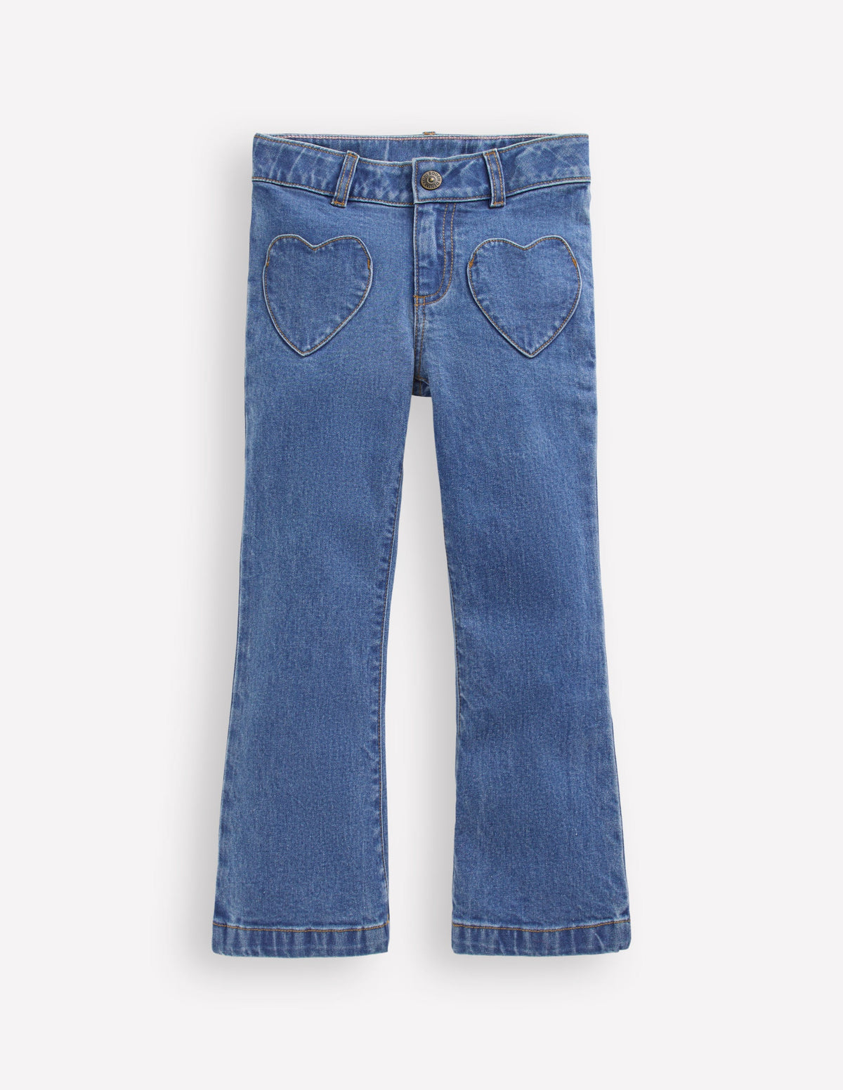 Jeans mit leichtem Schlag-Denim mit Herzen - Image 1