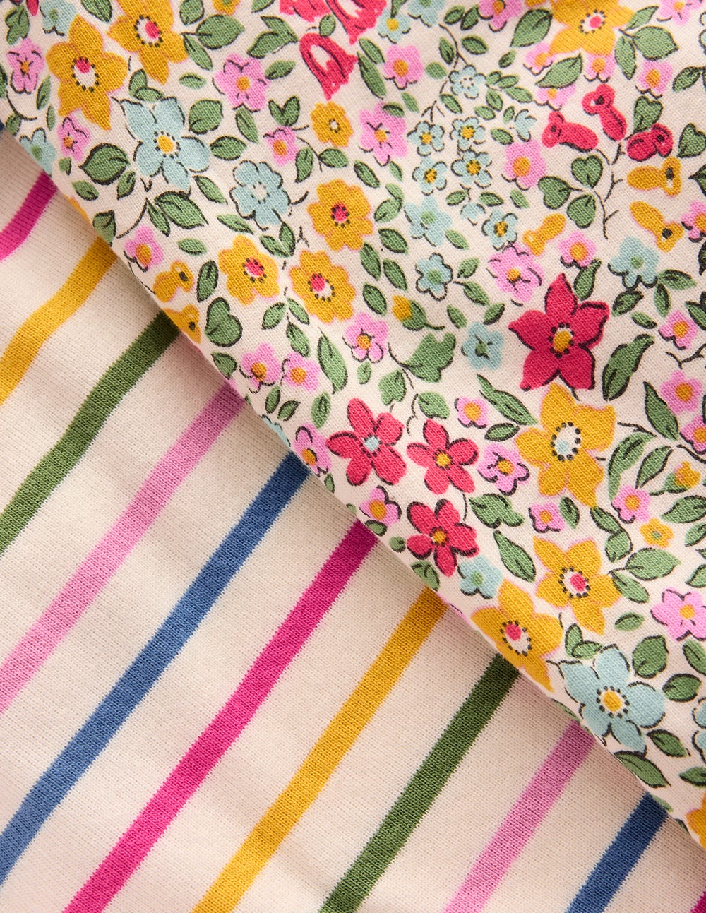 Twin Pack Snug Pyjamas-Ceylon Flowerbed Multi - Image 3