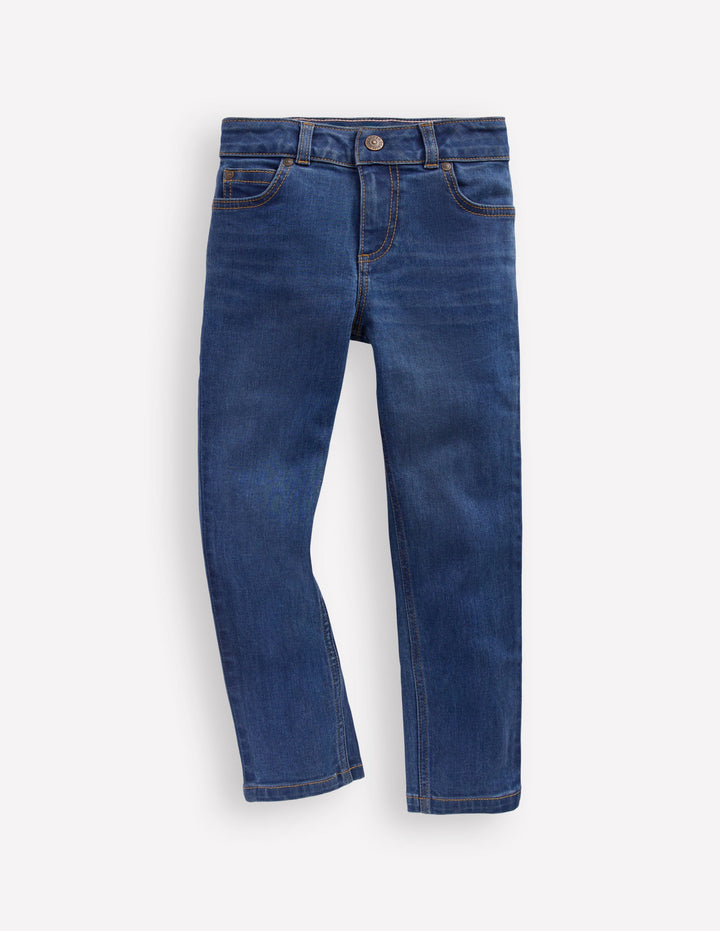 Jean slim taillé pour l'aventure-Denim vintage moyen
